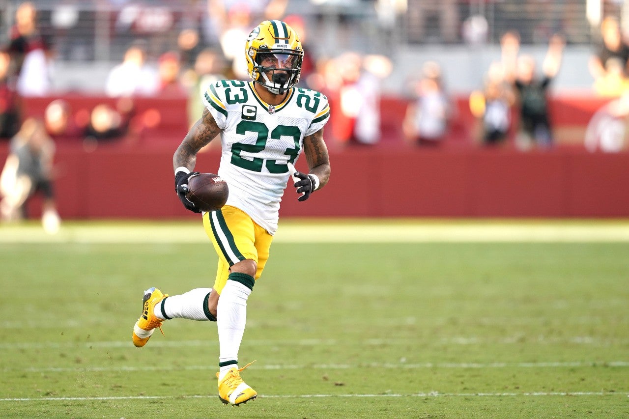 Jaire Alexander is one of the league's top cornerbacks. Photo credit: Darren Yamashita-USA TODAY Sports