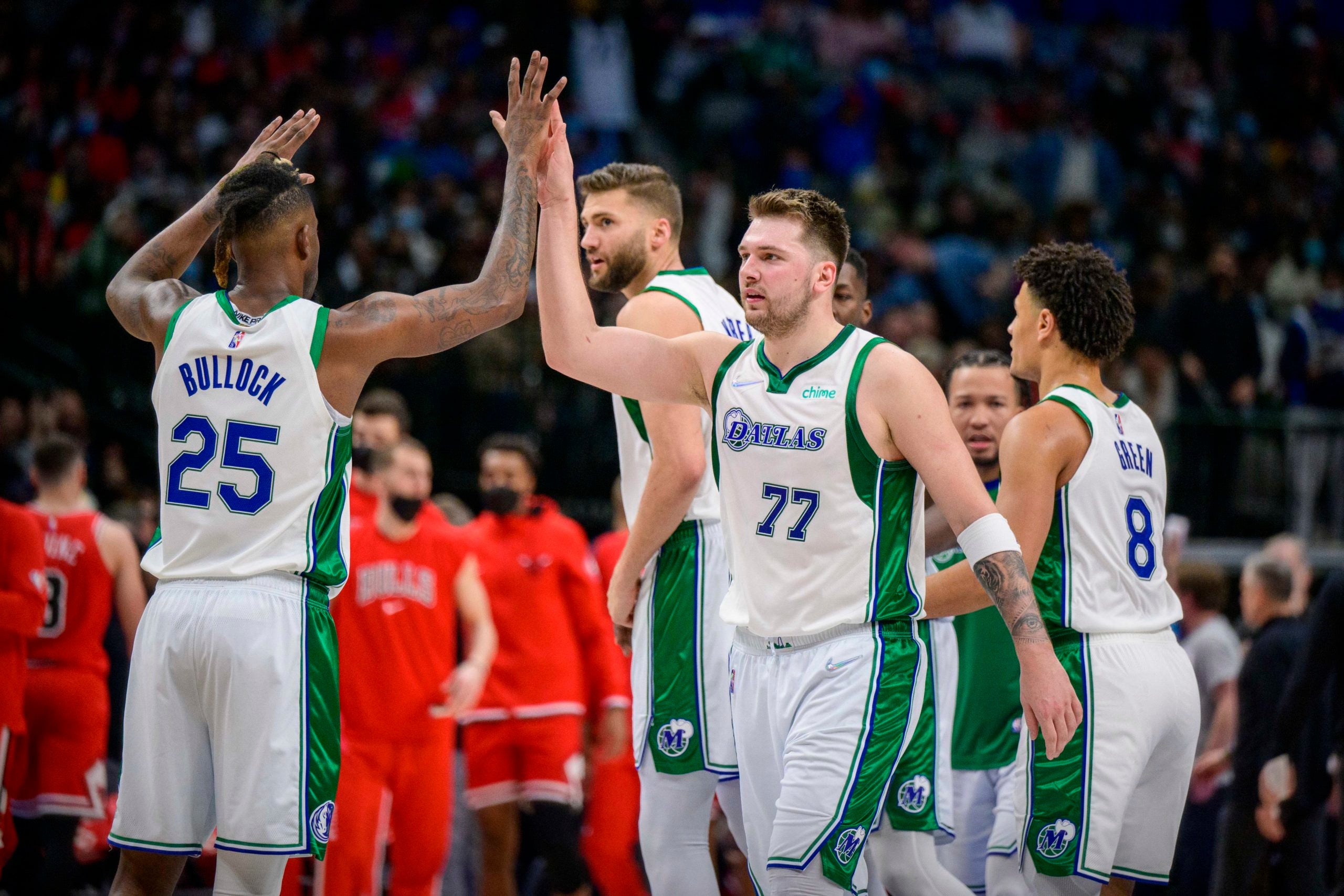 Luka Doncic and Reggie Bullock