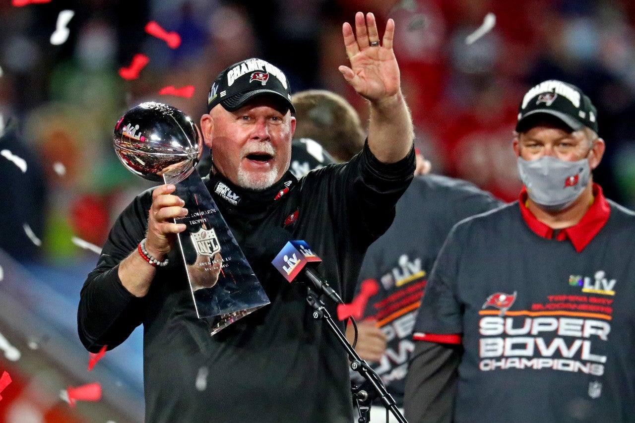 Bruce Arians is helping his friend Todd Bowles in a major way. Photo credit: Mark J. Rebilas-USA TODAY Sports