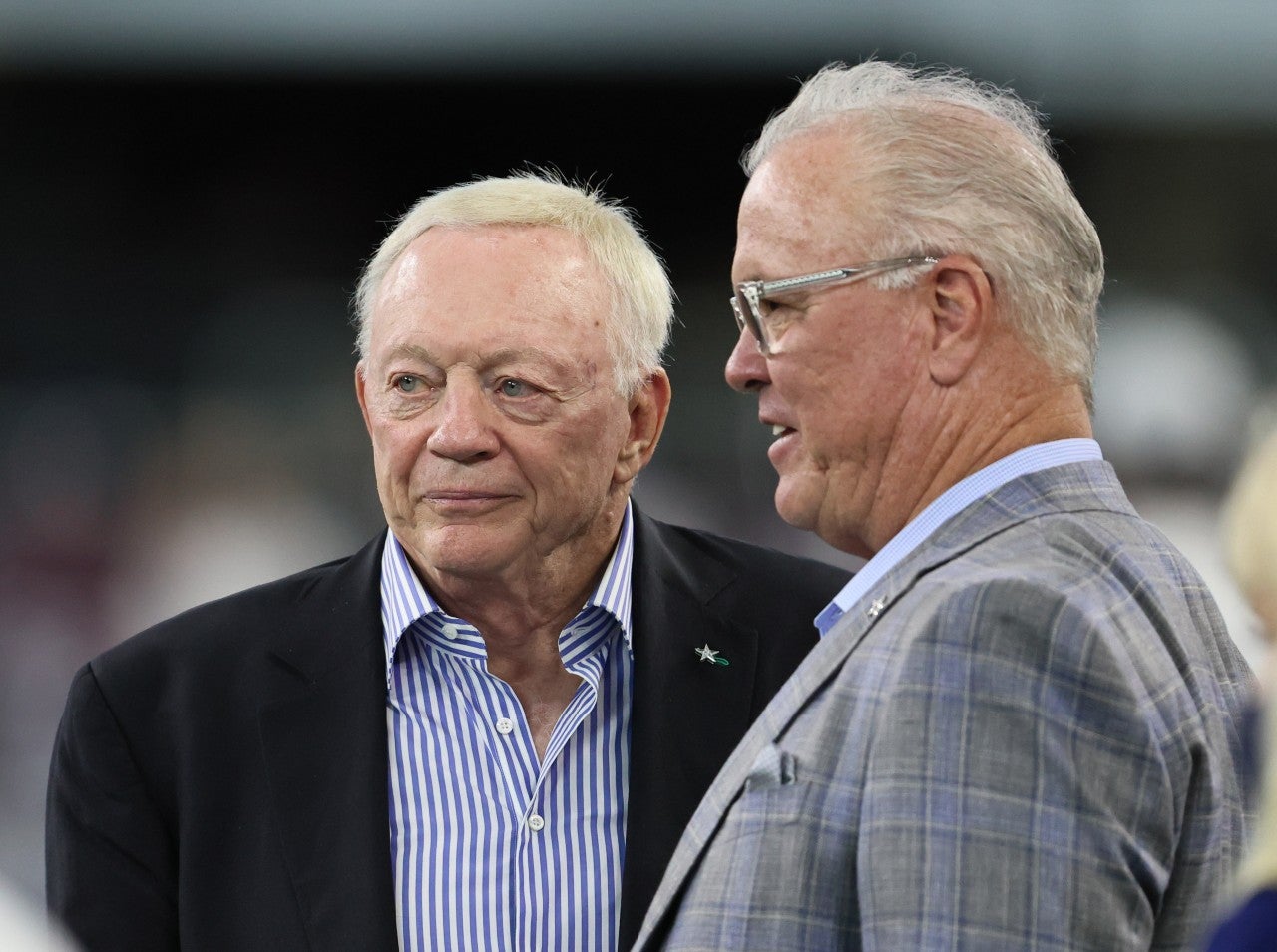 It appears as if Jerry Jones and Stephen Jones are picking Michael Gallup over Amari Cooper. Photo credit: Matthew Emmons-USA TODAY Sports