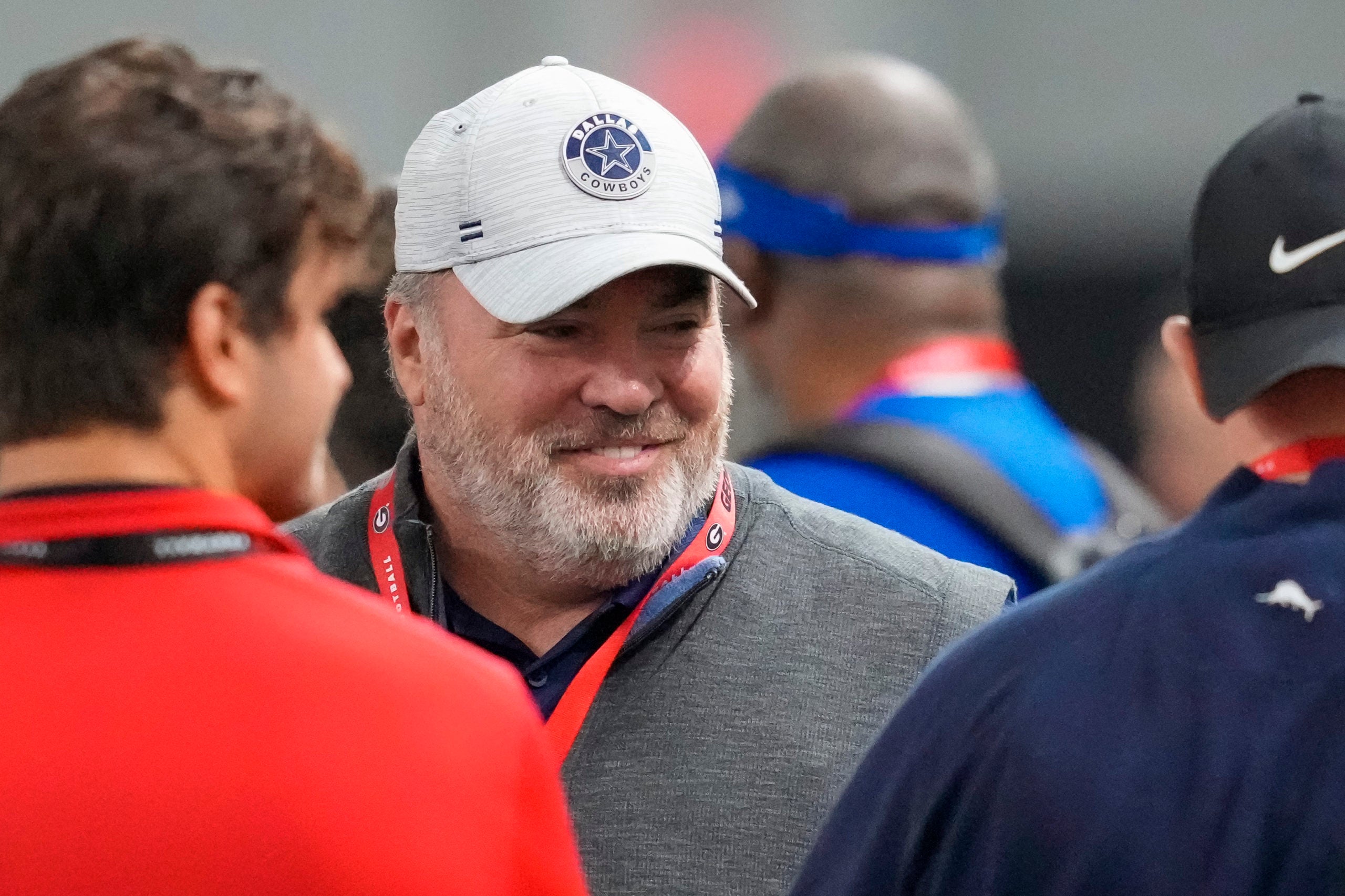 Mar 16, 2022; Atlanta, GA, USA; Dallas Cowboys head coach Mike McCarthy in attendance at Georgia Pro Day at William Porter Payne and Porter Otis Payne Indoor Athletic Facility. Mandatory Credit: Dale Zanine-USA TODAY Sports