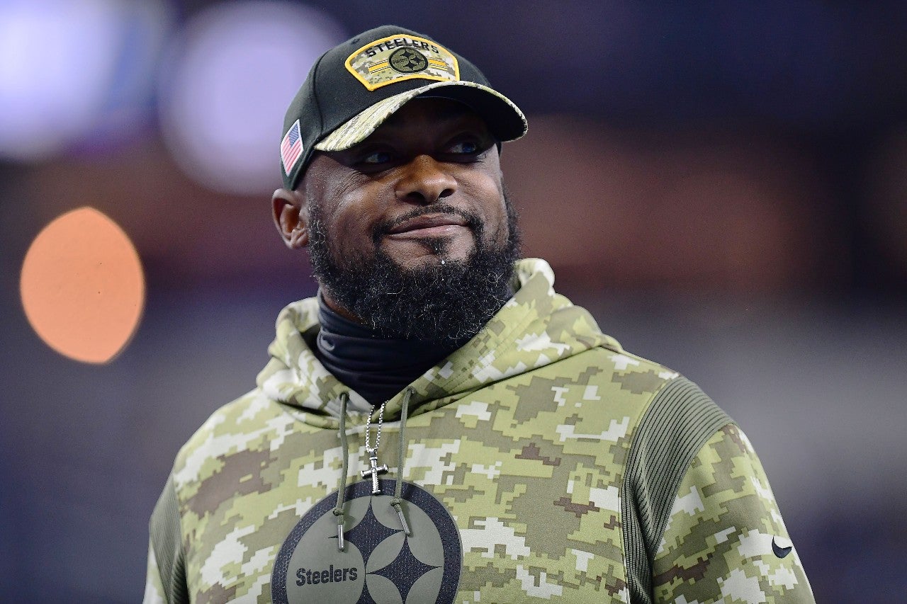 Mike Tomlin will be all smiles if the Steelers land Aaron Rodgers. Photo credit: Gary A. Vasquez-USA TODAY Sports