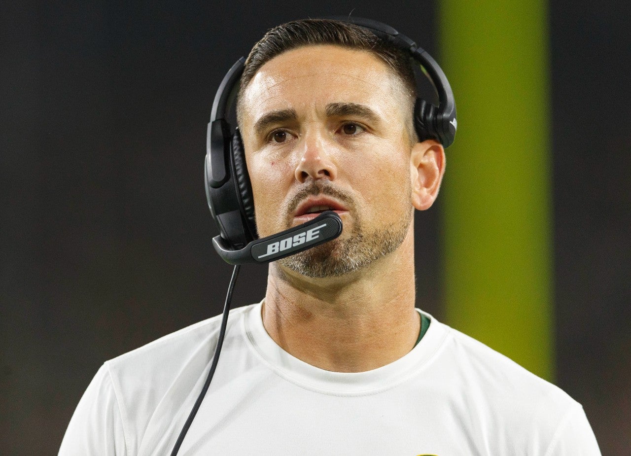 There was an interesting moment during Matt LaFleur's post-draft press conference. Photo credit: Jeff Hanisch-USA TODAY Sports