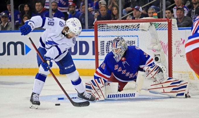 NHL Best bet BetMGM New York Rangers Tampa Bay Lightning moneyline total over under Igor Shesterkin Andrei Vasilevskiy