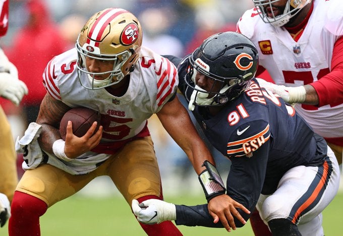 Chicago Bears Dominique Robinson Week 1 San Francisco 49ers Khalil Mack trade Los Angeles Chargers Ryan Poles NFL Draft 2022