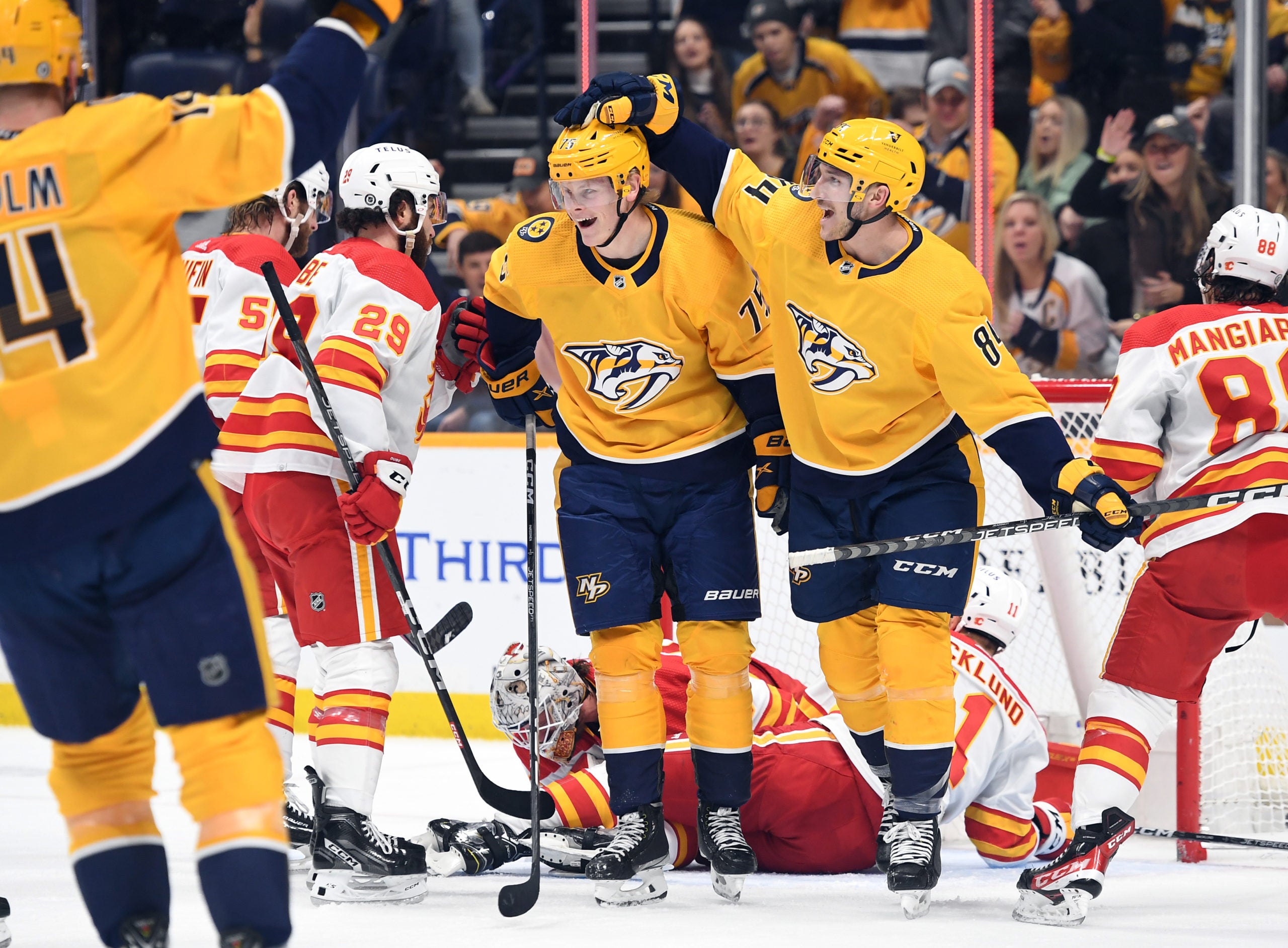 Nashville Predators rookie forward Juuso Parssinen is tied with Filip Forsberg for the longest rookie point streak in team history.