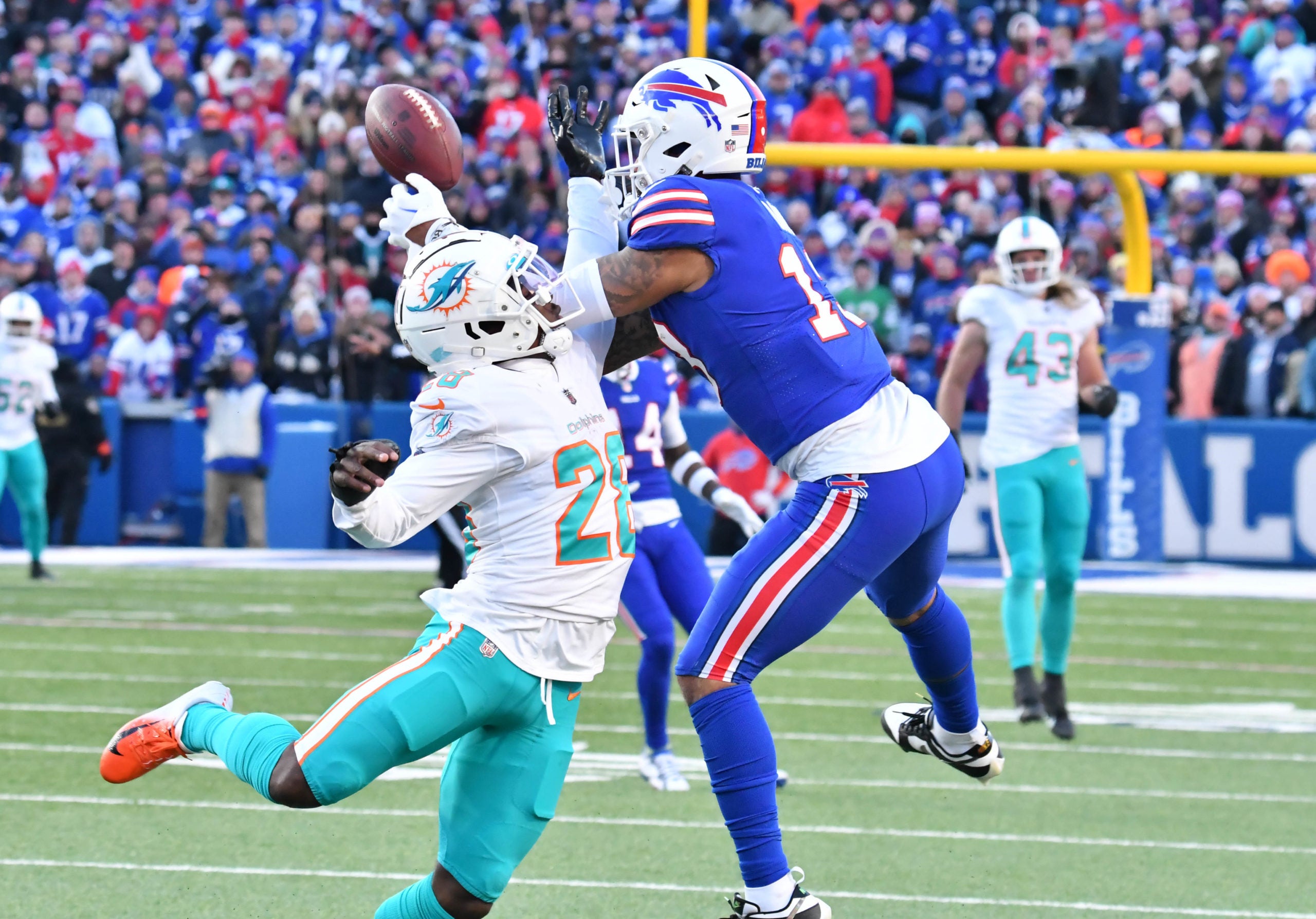 Buffalo Bills WR wide receiver Gabe Davis playoffs postseason NFL football Bills Mafia Miami Dolphins win stats news