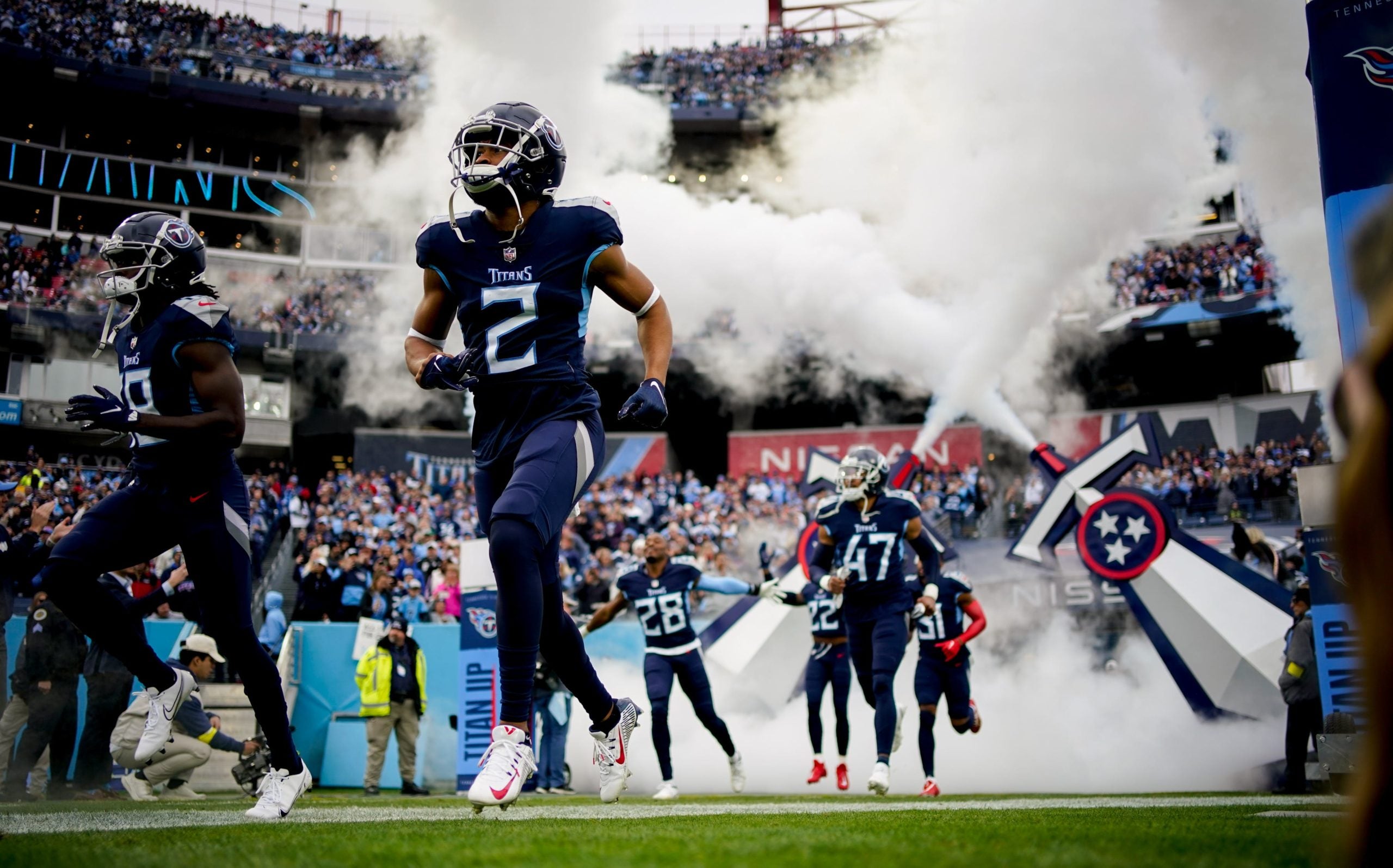The Titans take the field to face the Jacksonville Jaguars at Nissan Stadium Sunday, Dec. 11, 2022, in Nashville, Tenn. Nfl Jacksonville Jaguars At Tennessee Titans