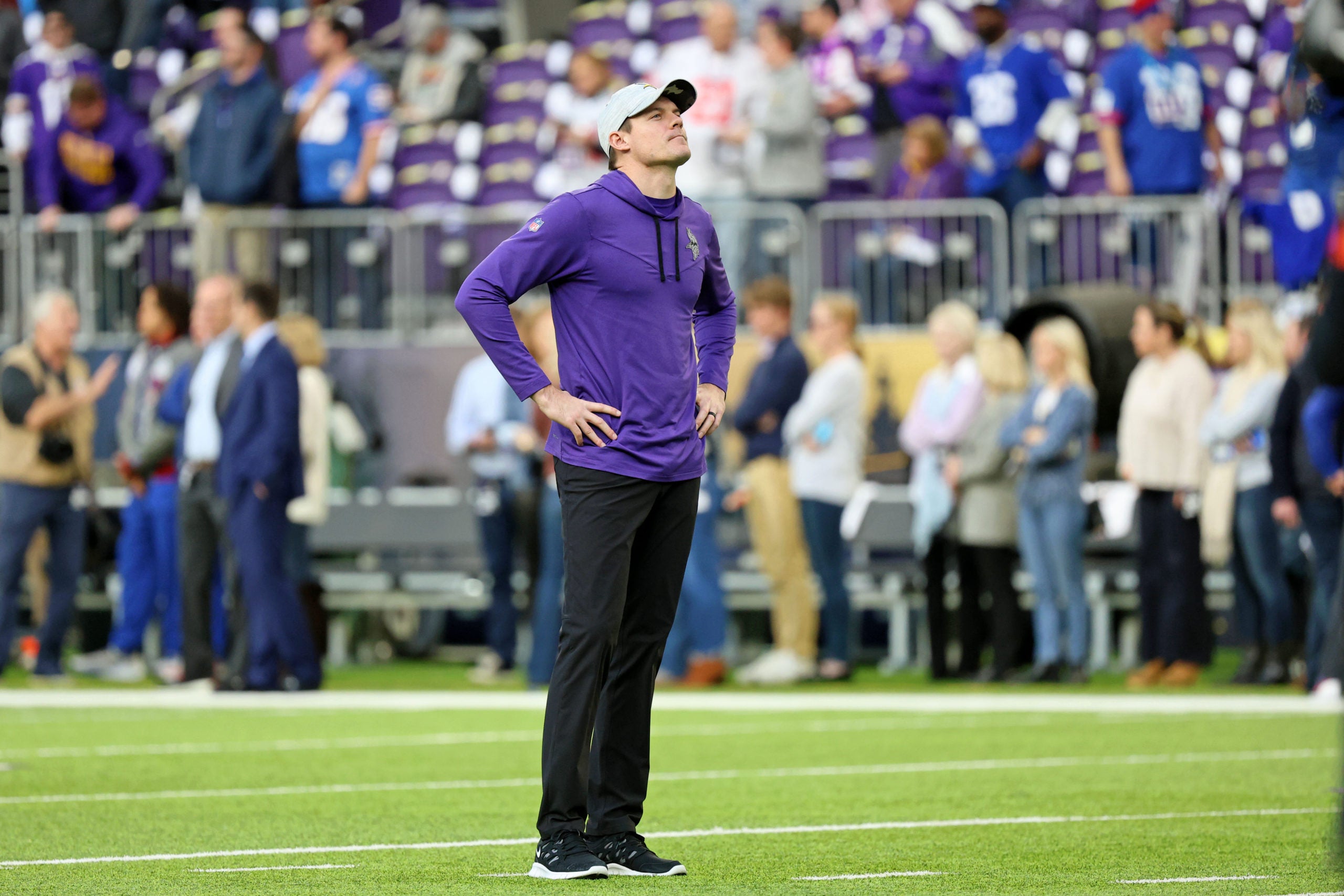 Minnesota Vikings search for defensive coordinator DC candidates interview Denver Broncos Sean Payton NFL football stats news rumors
