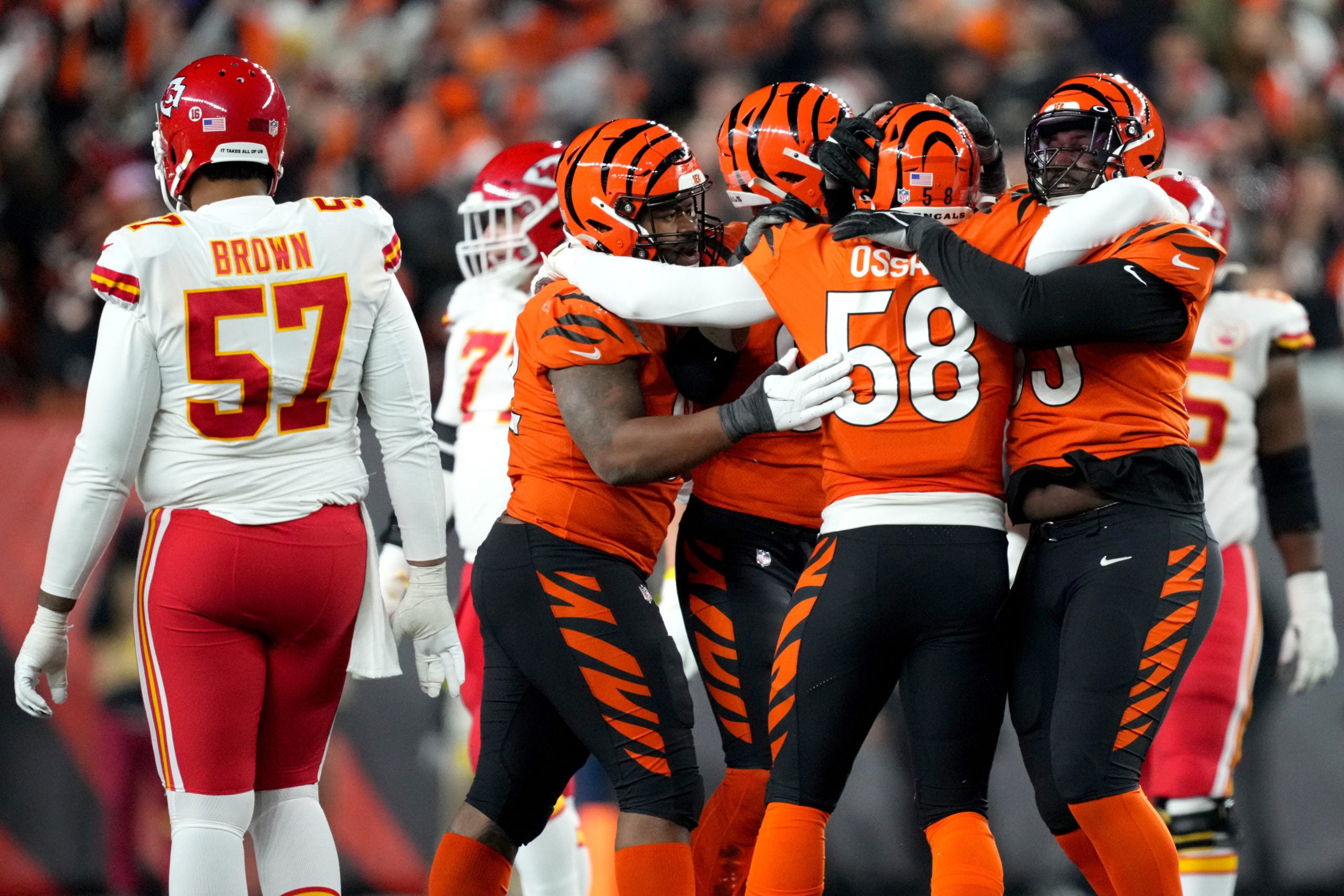 Cincinnati Bengals Kansas City Chiefs playoffs AFC Championship Game Patrick Mahomes ankle injury update defense Lou Anarumo NFL football stats news