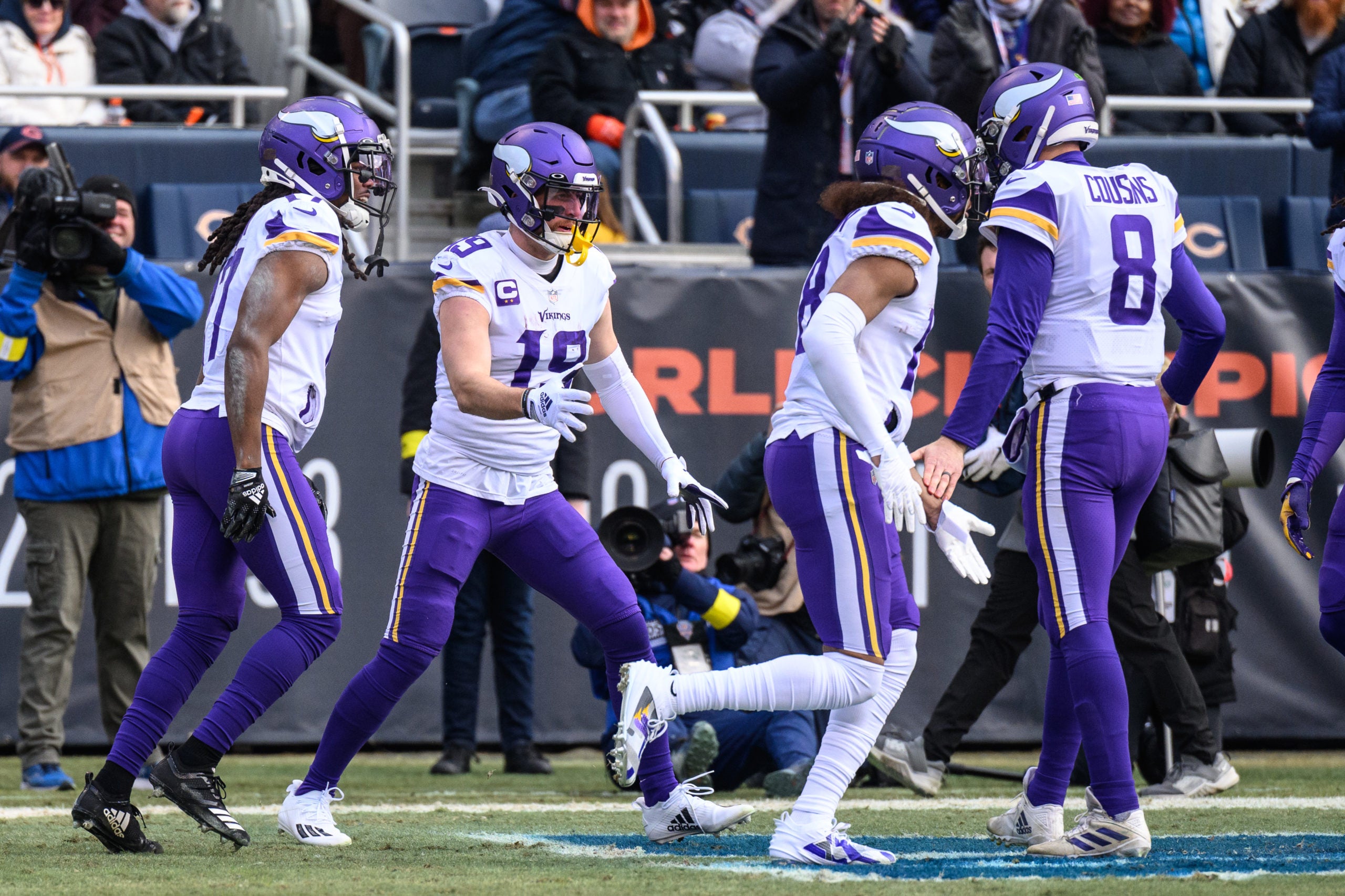 Minnesota Vikings Adam Thielen mock draft first round USC WR wide receiver Jordan Addison NFL football stats news