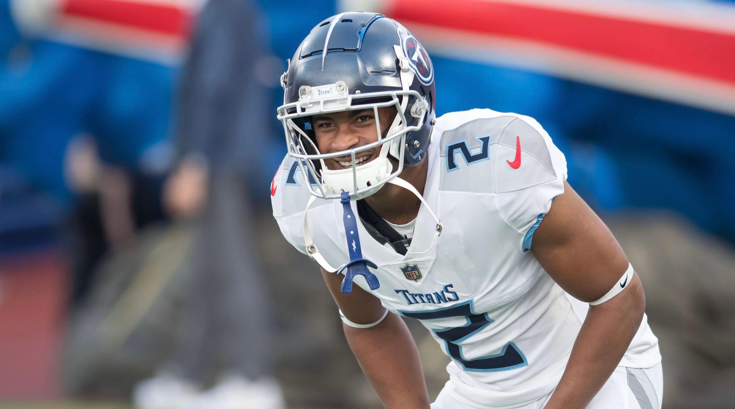 Sep 19, 2022; Orchard Park, New York, USA; Tennessee Titans wide receiver Robert Woods (2) warms up before a game against the Buffalo Bills at Highmark Stadium. Mandatory Credit: Mark Konezny-USA TODAY Sports