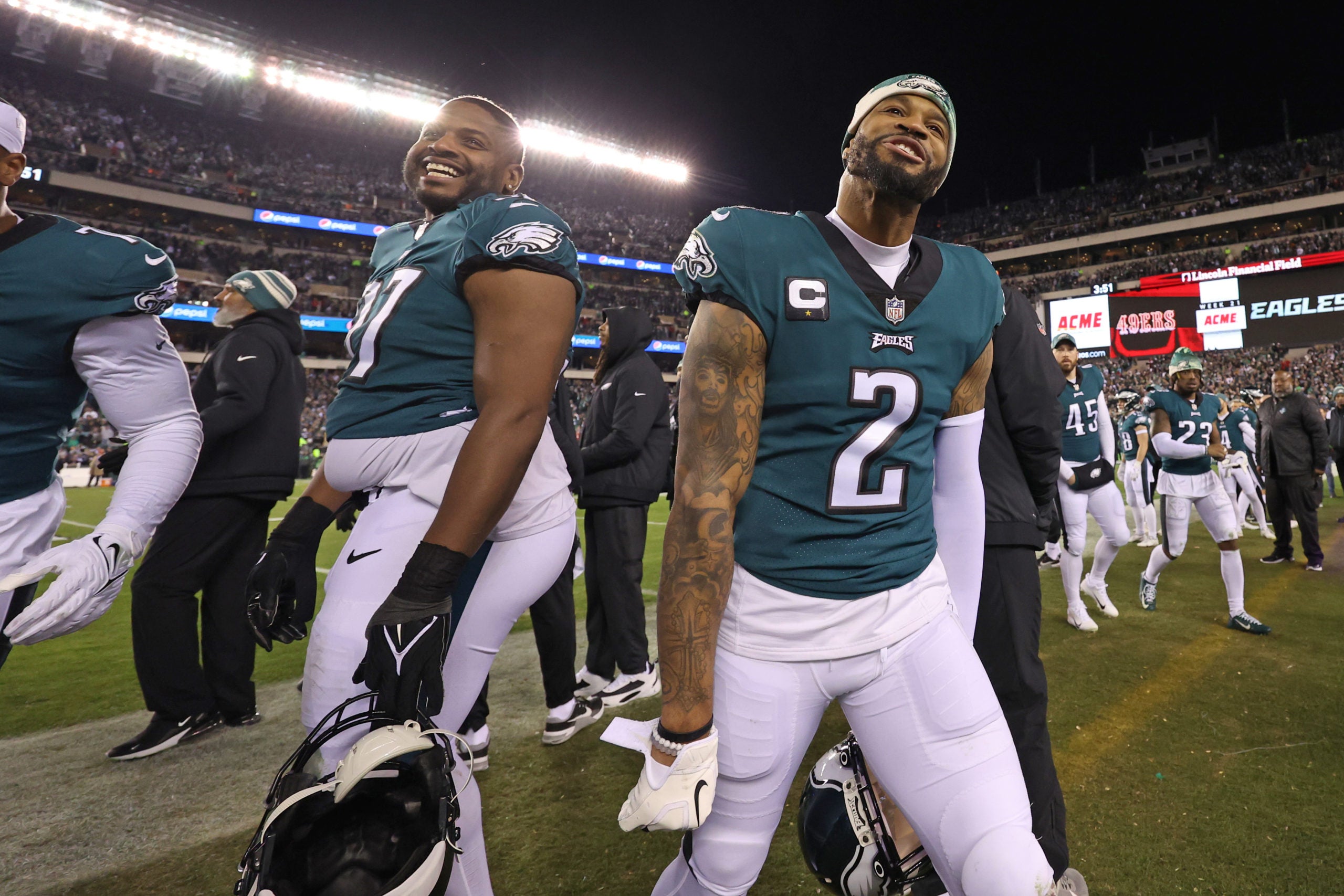 Philadelphia Eagles defensive coordinator DC search candidates Darius Slay C.J. Gardner-Johnson Jonathan Gannon defense NFL football stats news