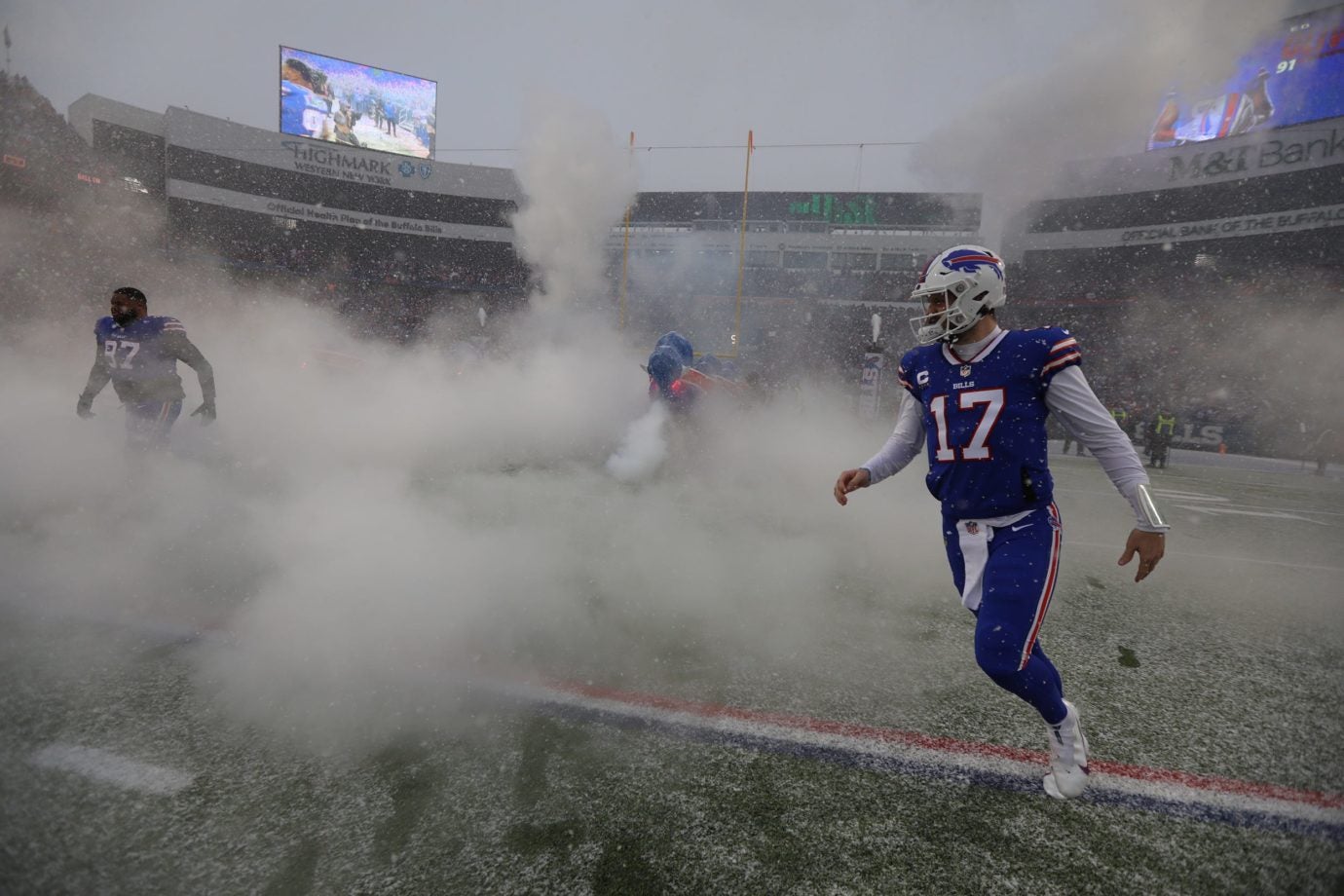 Buffalo Bills Quarterback Josh Allen leaves the tunnel at Highmark Stadium