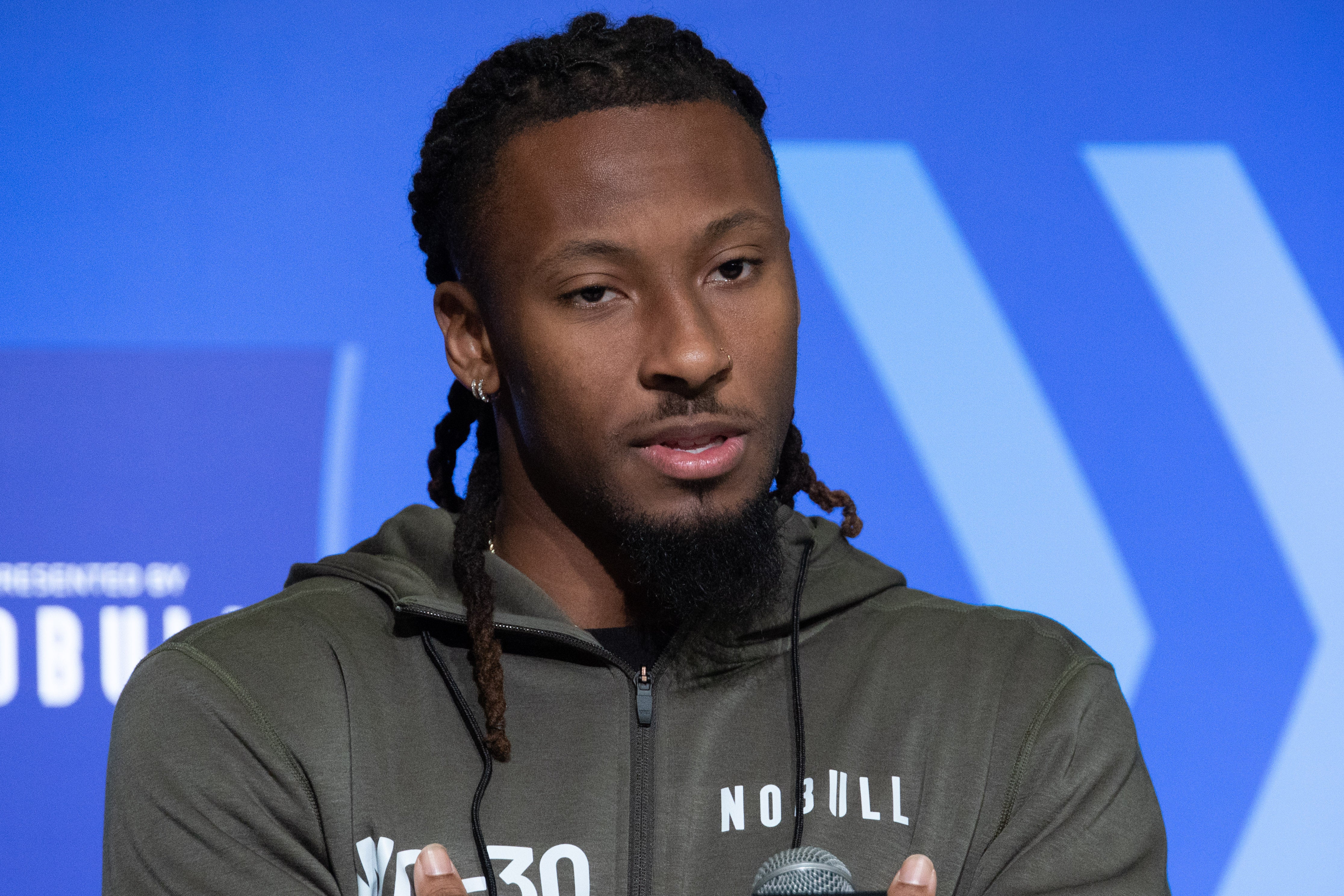 Detroit Lions NFL Draft Combine wide receivers TCU Quentin Johnston prospects NFL football stats news