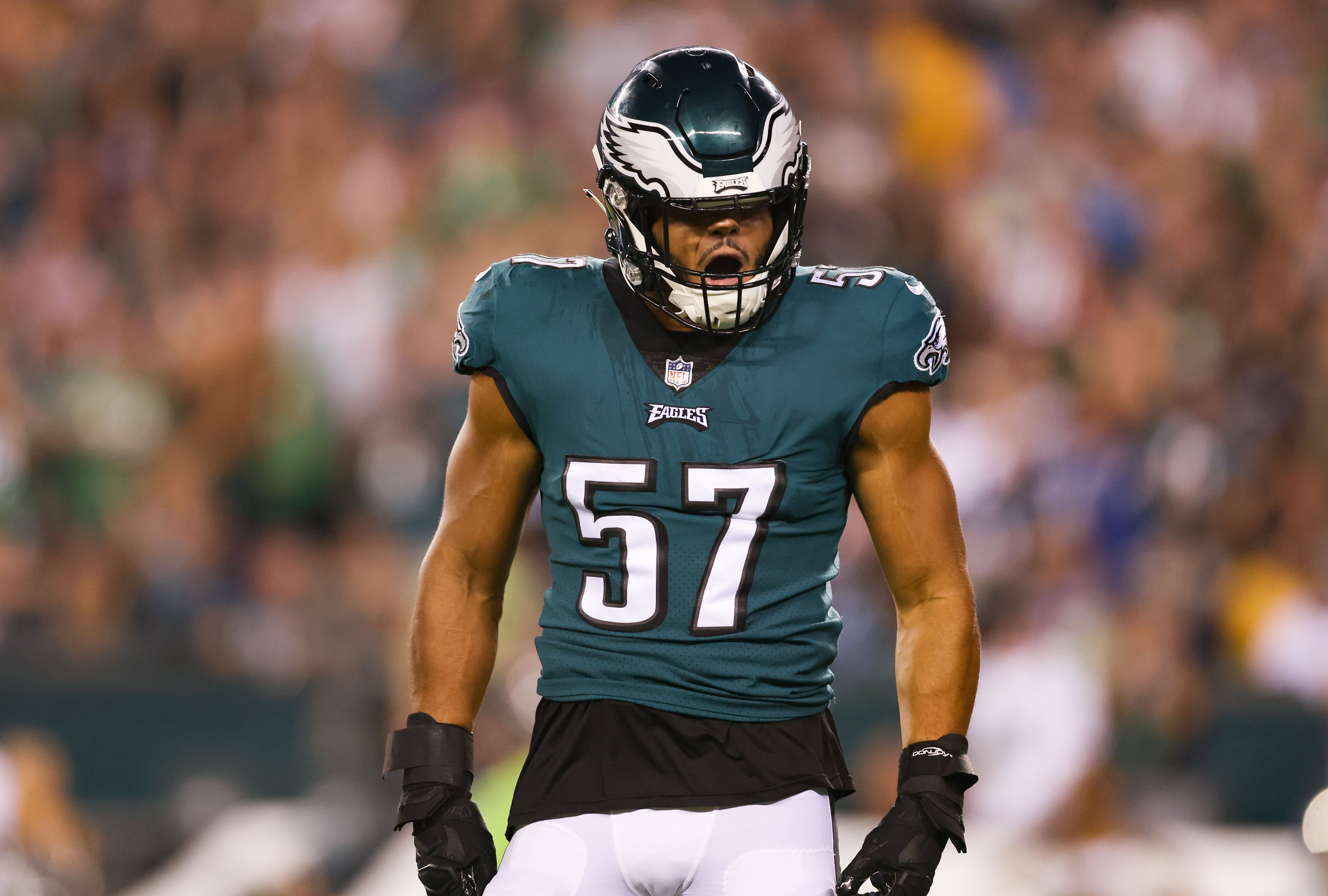 Chicago Bears Philadelphia Eagles T.J. Edwards free agent contract details NFL football stats news