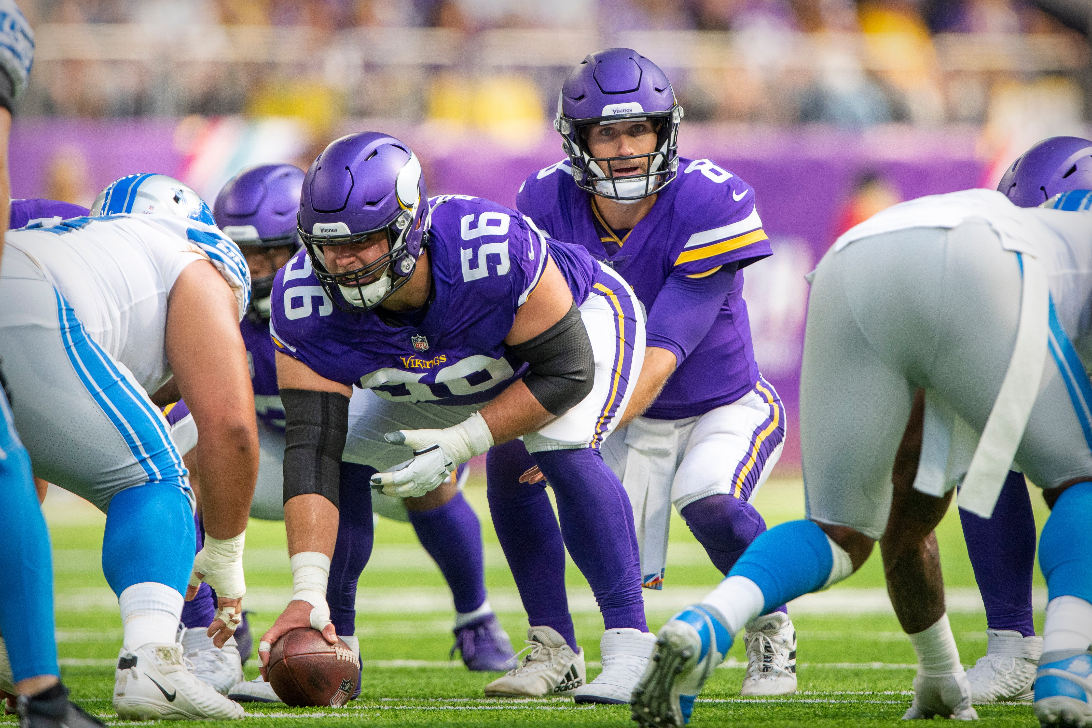 Minnesota Vikings Kirk Cousins restructure contract Garrett Bradbury signs deal free agency NFL football stats news