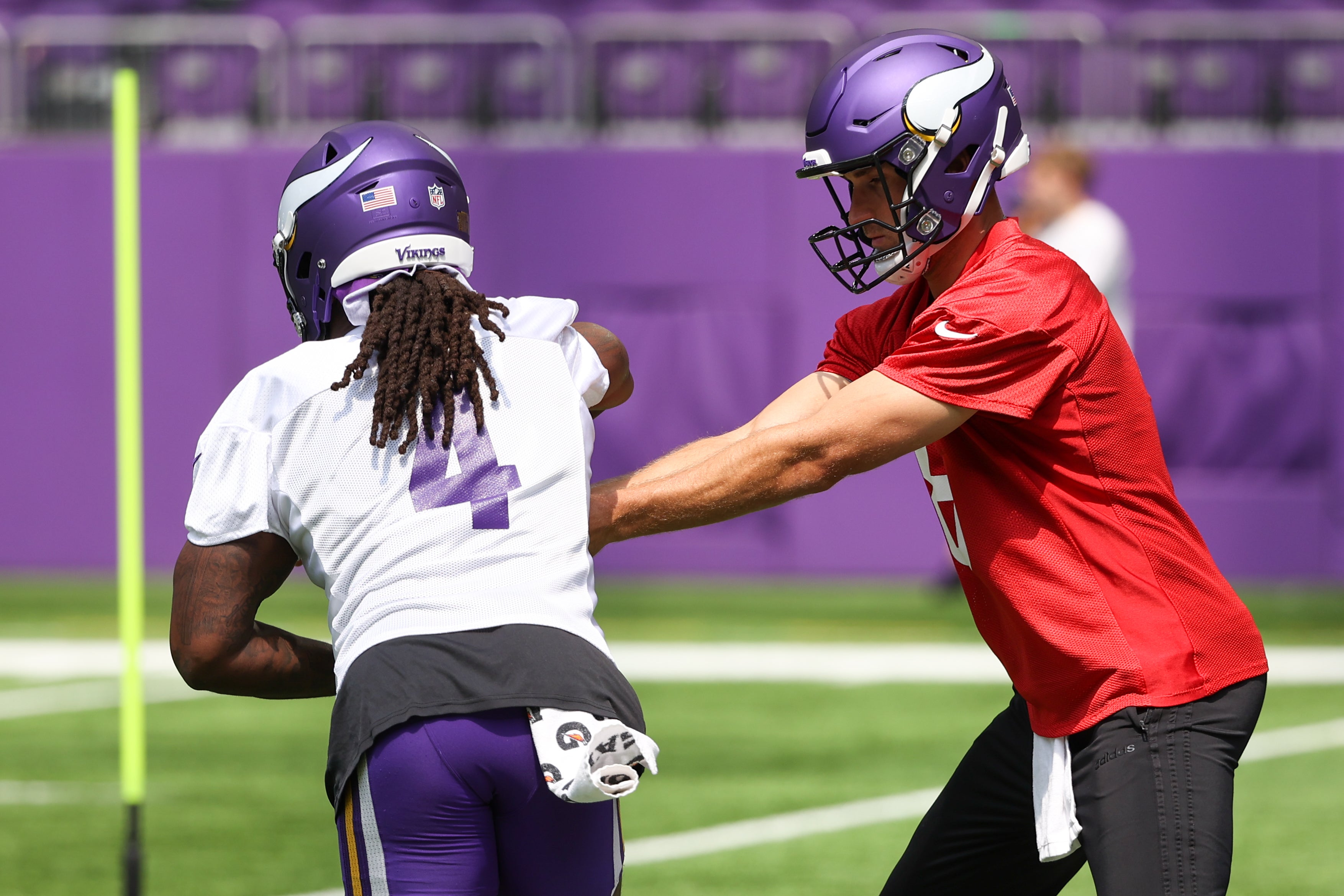 Minnesota Vikings NFL offseason schedule OTAs minicamp rookies draft free agency fans NFL football stats news