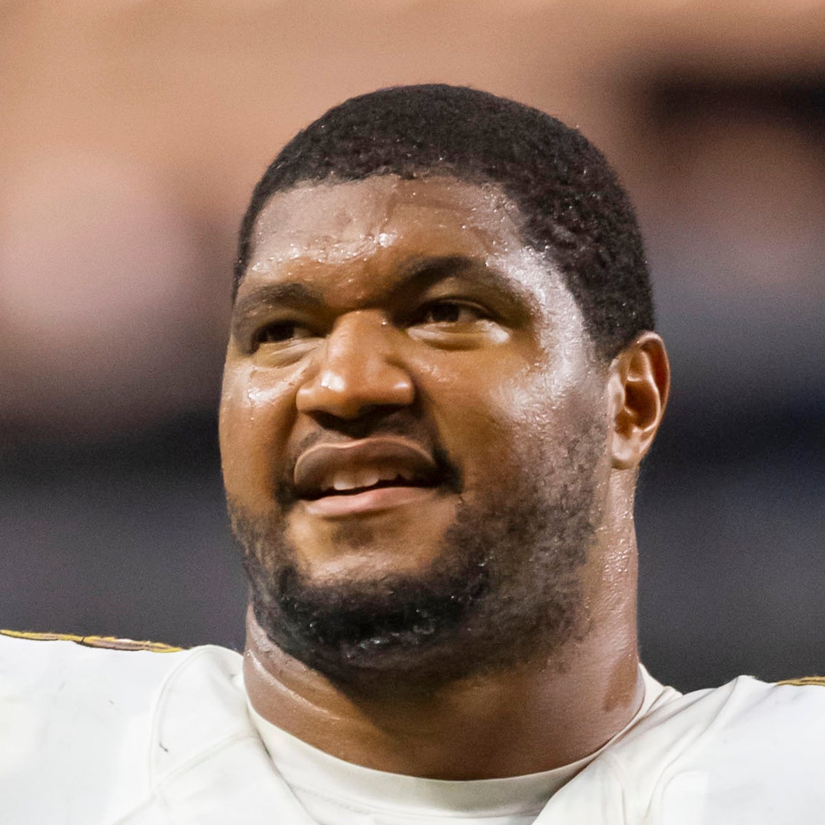 Sep 13, 2021; Paradise, Nevada, USA; Baltimore Ravens defensive end Calais Campbell (93) against the Las Vegas Raiders during Monday Night Football at Allegiant Stadium. Mandatory Credit: Mark J. Rebilas-USA TODAY Sports
