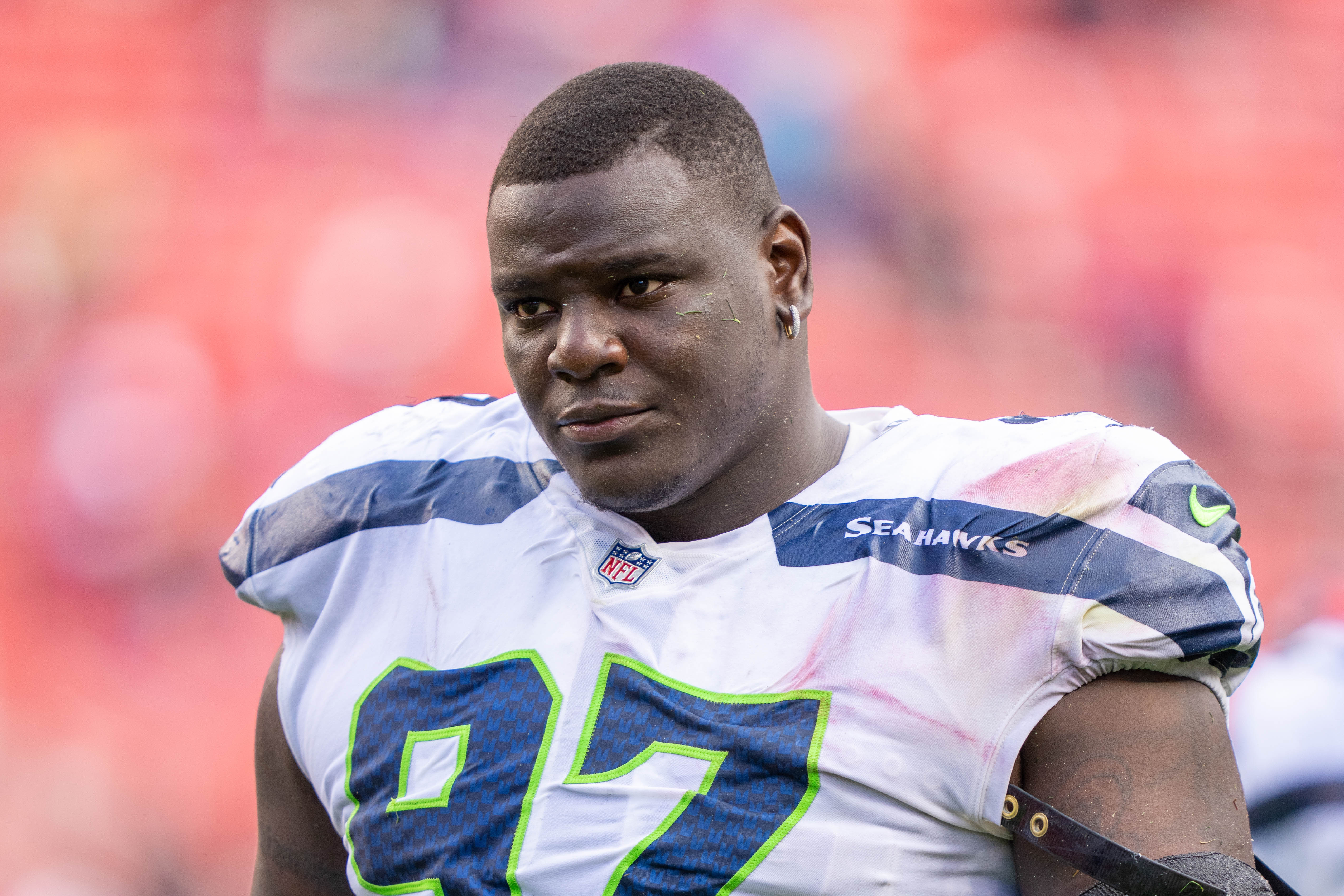 September 18, 2022; Santa Clara, California, USA; Seattle Seahawks defensive tackle Poona Ford (97) after the game against the San Francisco 49ers at Levi's Stadium.
