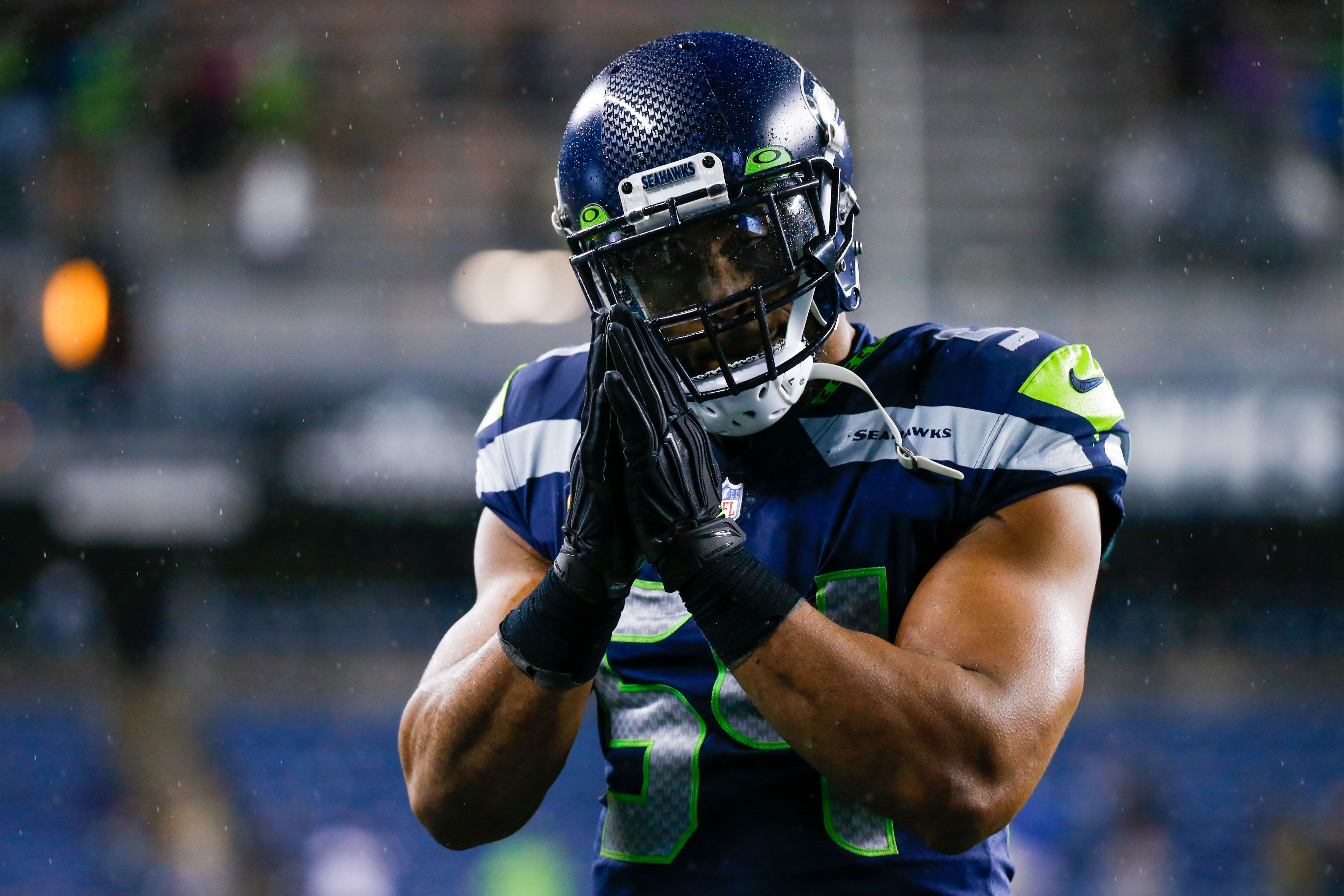 Oct 25, 2021; Seattle, Washington, USA; Seattle Seahawks middle linebacker Bobby Wagner (54) walks to the locker room following a 13-10 loss against the New Orleans Saints at Lumen Field.