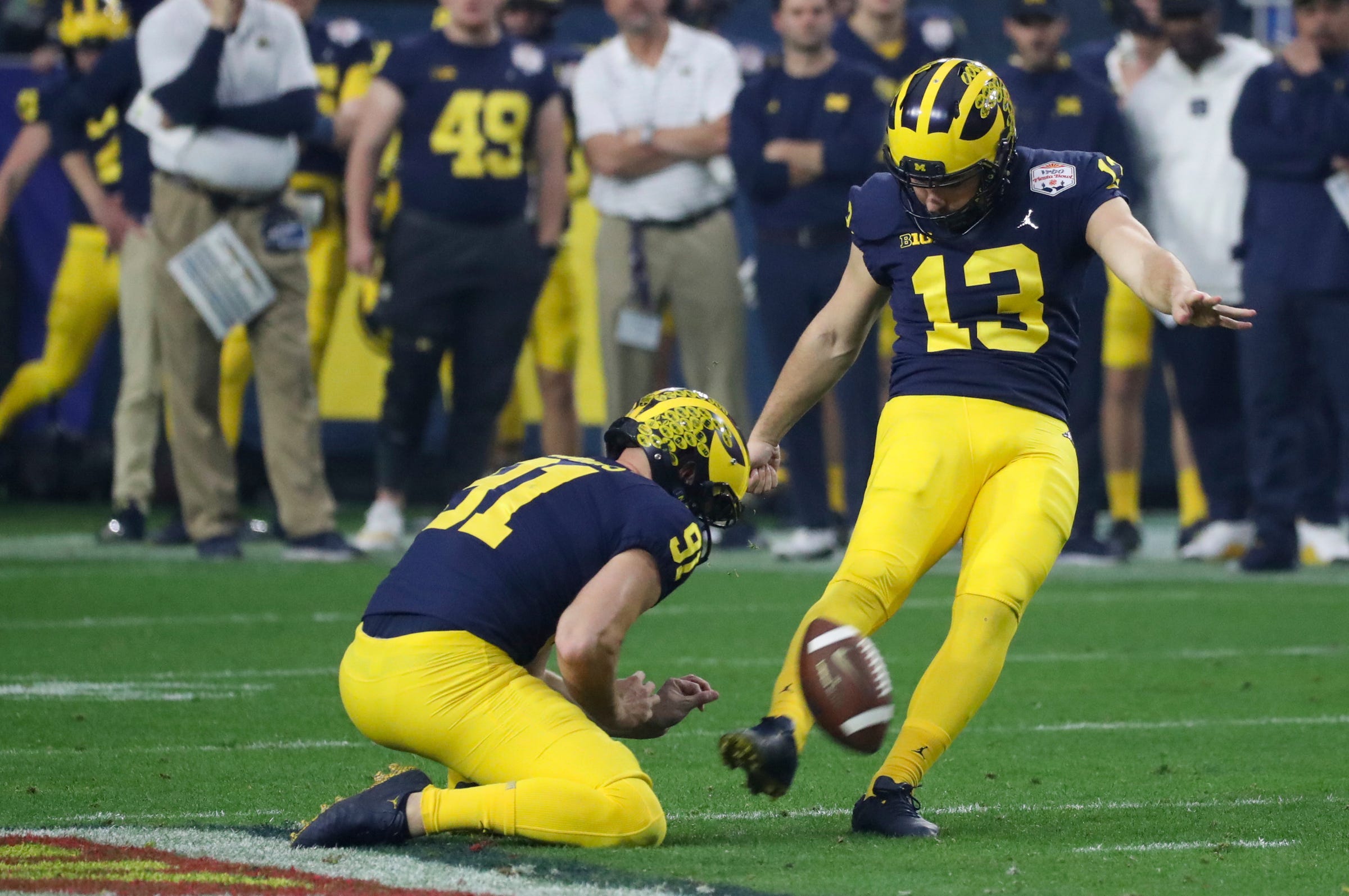 Detroit Lions kicker K Jake Moody NFL Draft 2023 Michigan football stats news