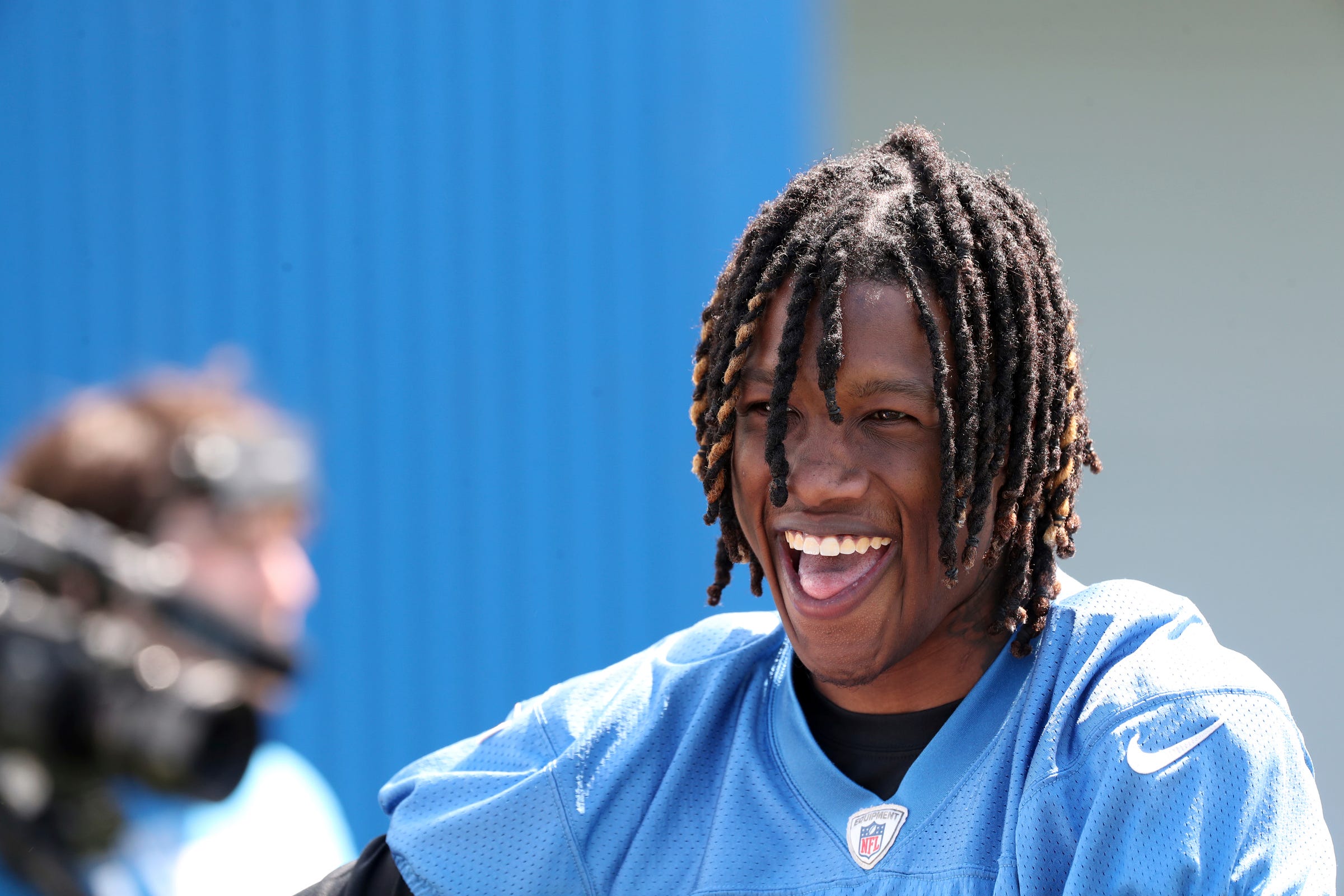 First-round pick Jameson Williams after Detroit Lions rookie minicamp Saturday, May 14, 2022 at the Allen Park practice facility. Lionsrr Rook