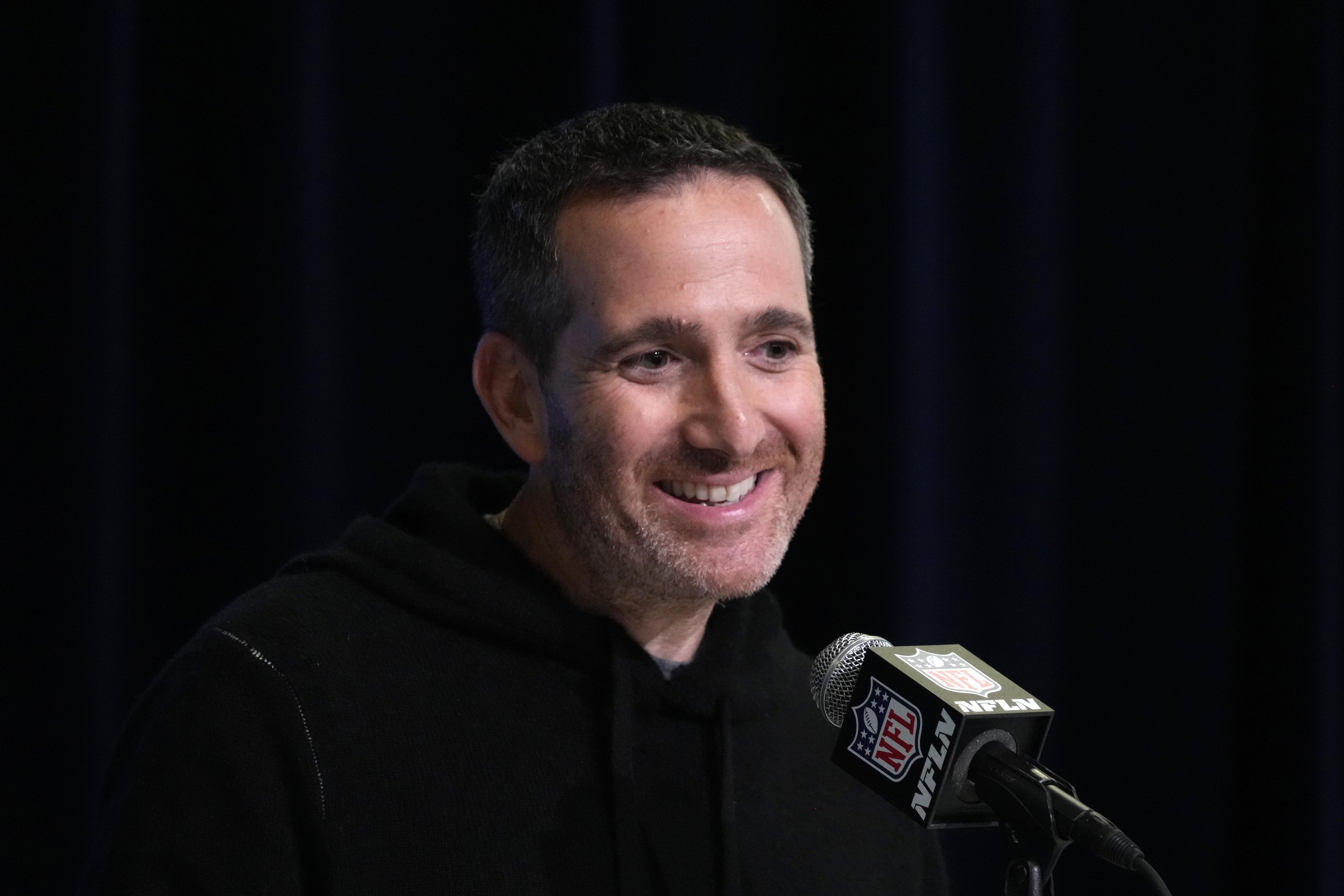 Feb 28, 2023; Indianapolis, IN, USA; Philadelphia Eagles general manager Howie Roseman during the NFL combine at the Indiana Convention Center. Mandatory Credit: Kirby Lee-USA TODAY Sports