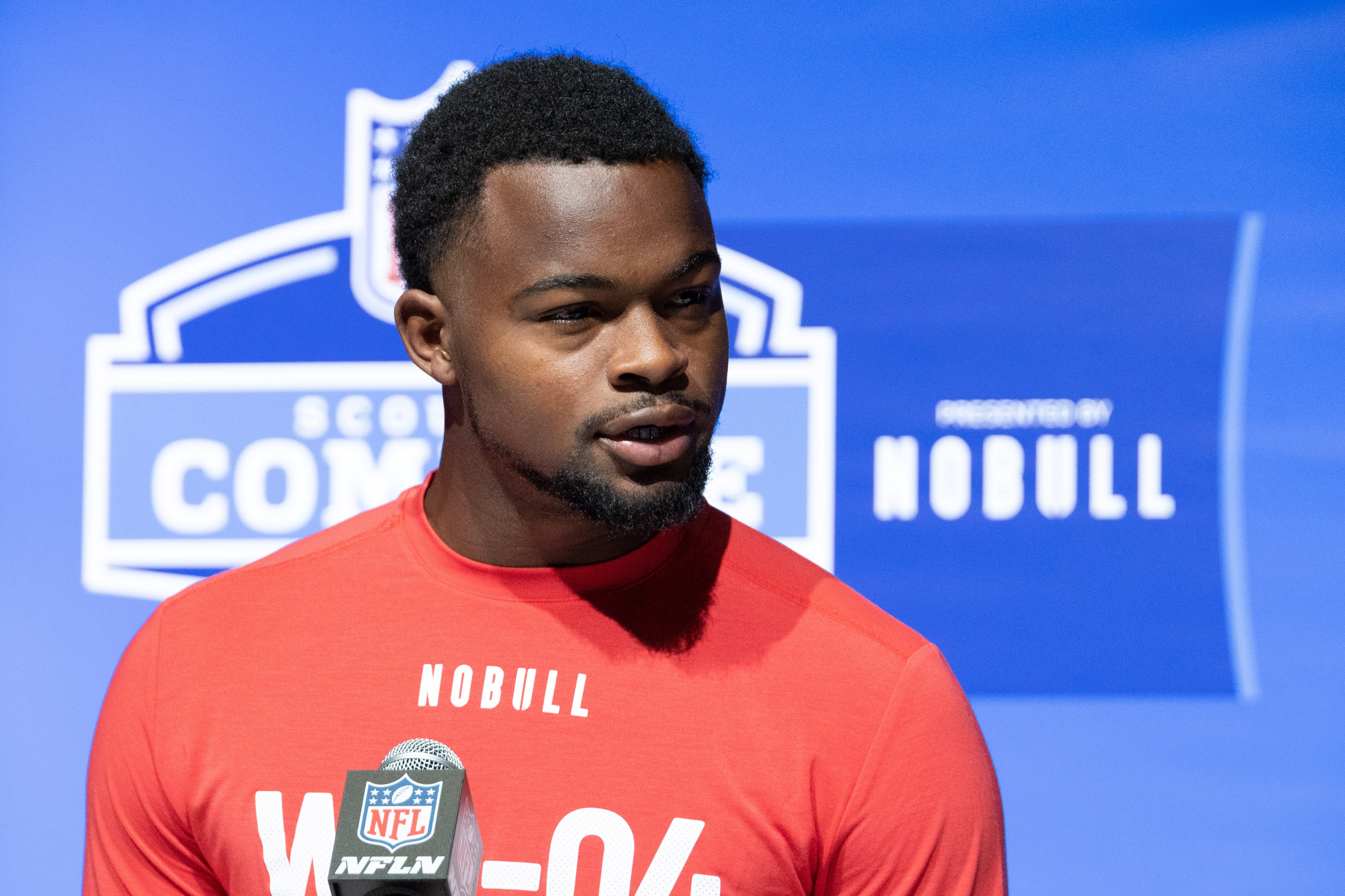 Patriots wide receiver Kayshon Boutte NFLPA Rookie Premiere event