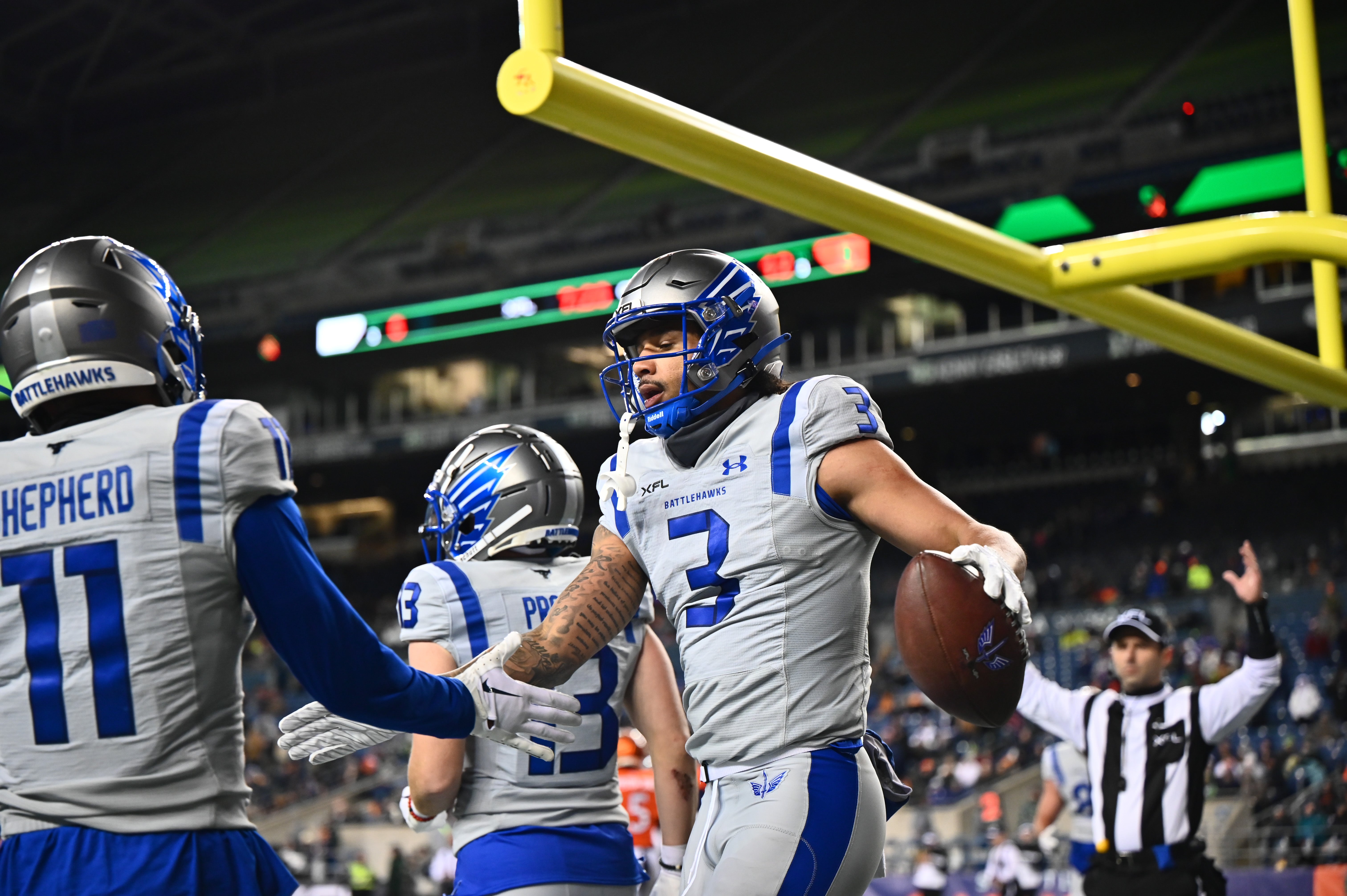 Detroit Lions XFL St. Louis Battlehawks Darrius Shepherd WR return special teams player of the year tryout invite NFL football stats news