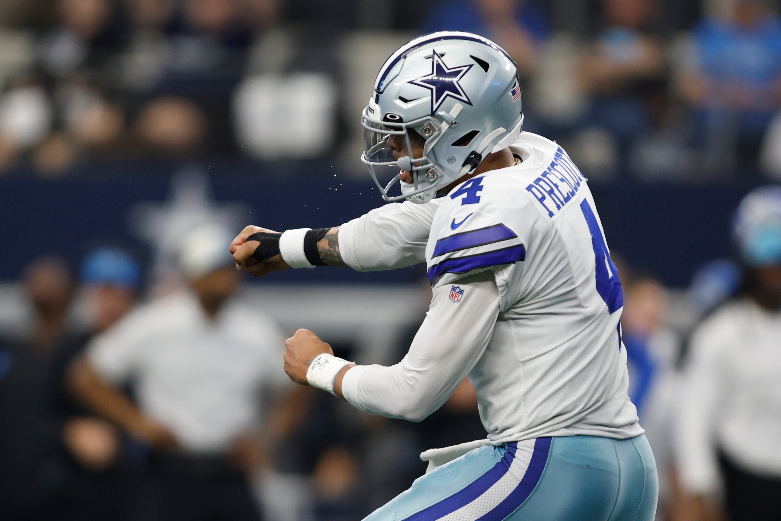 Dallas Cowboys quarterback Dak Prescott celebrating