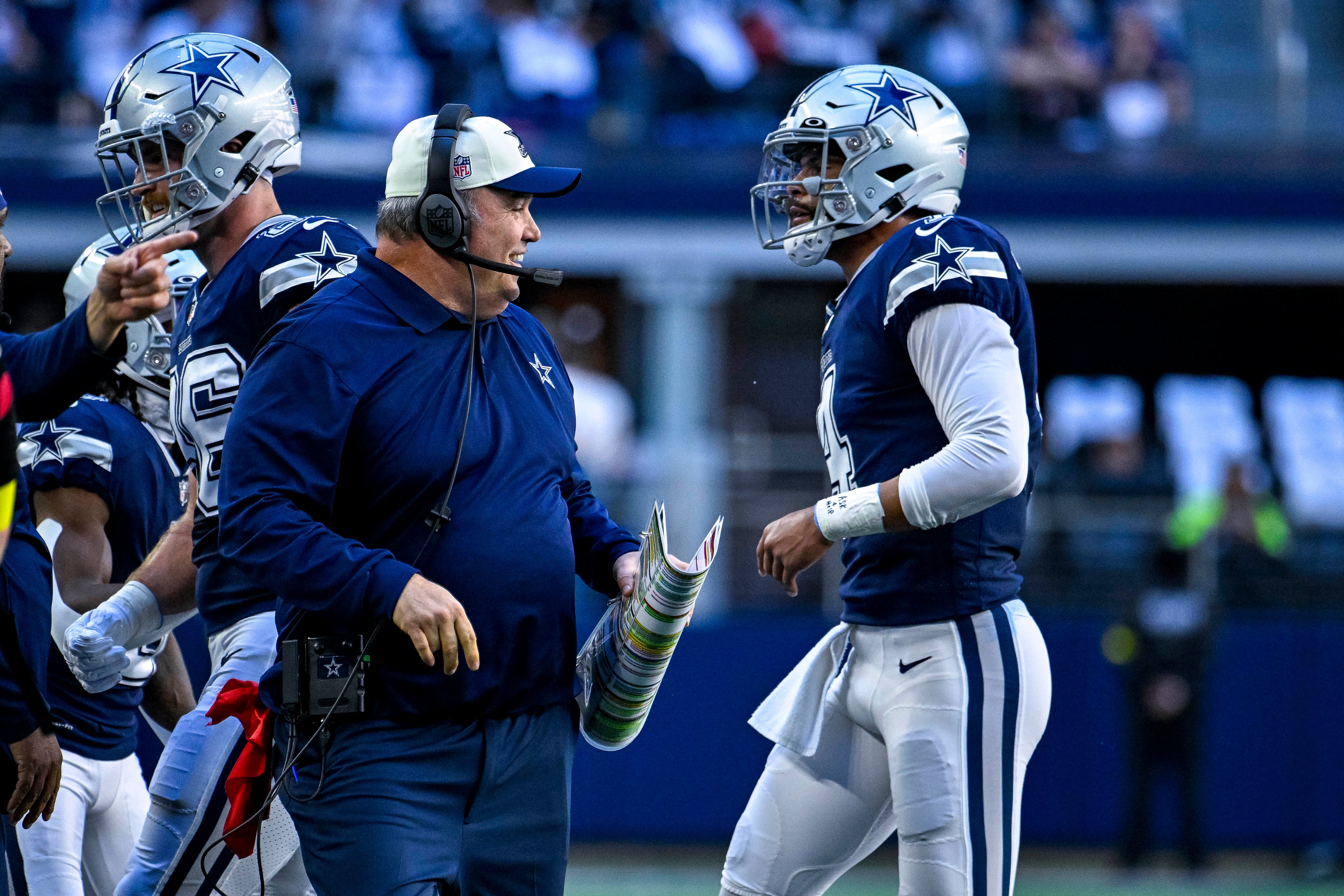 Dallas Cowboys HC Mike McCarthy and QB Dak Prescott
