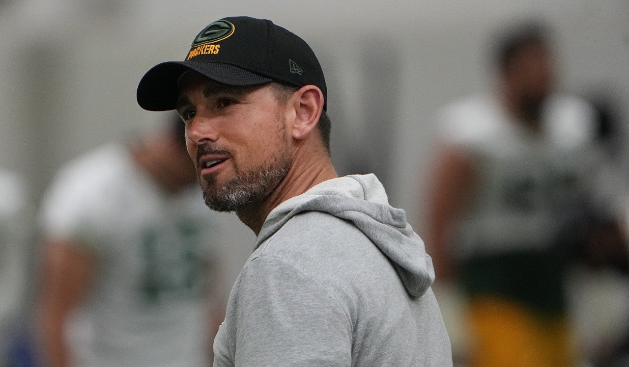 Packers head coach Matt LaFleur at practice