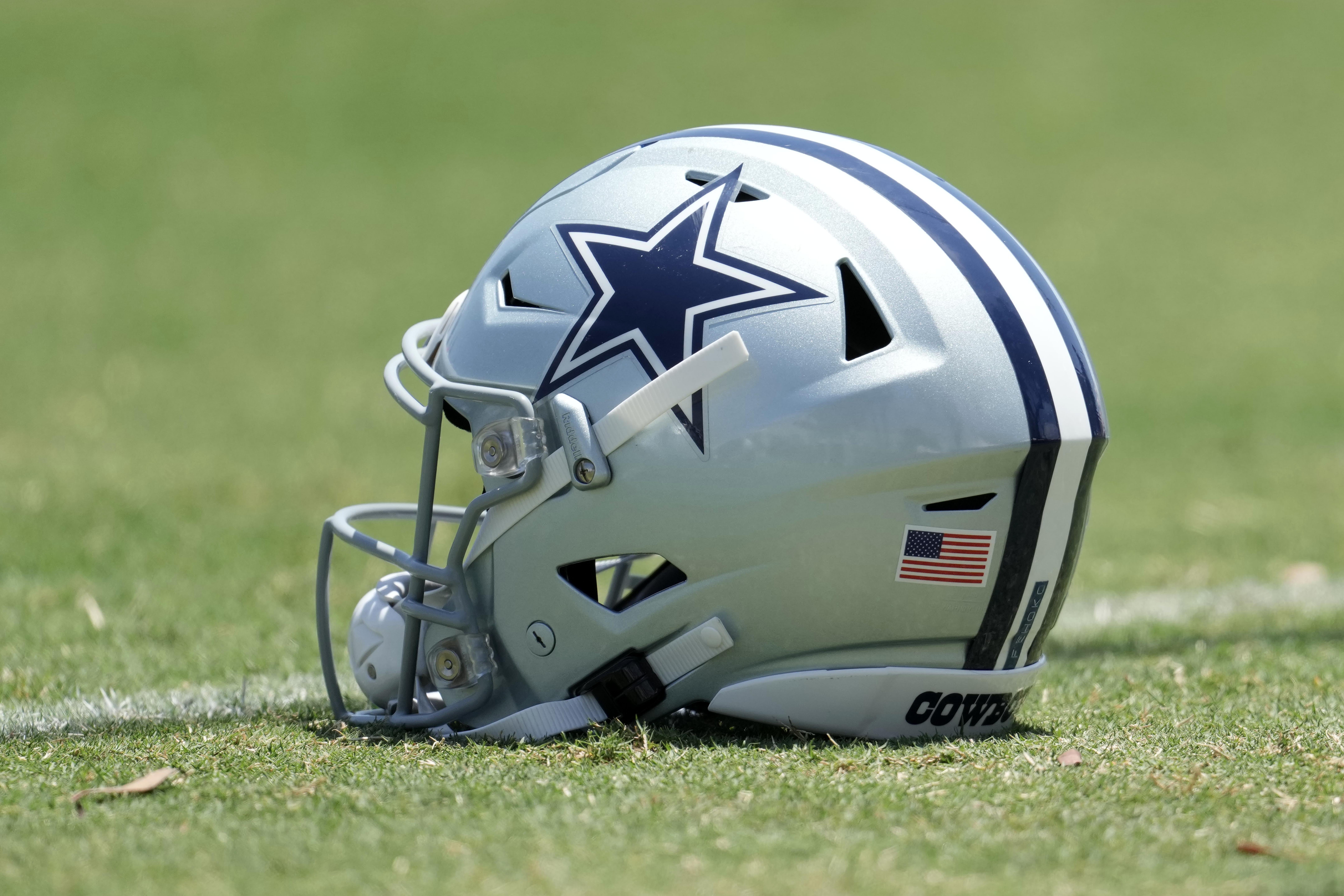 Dallas Cowboys helmet in training camp