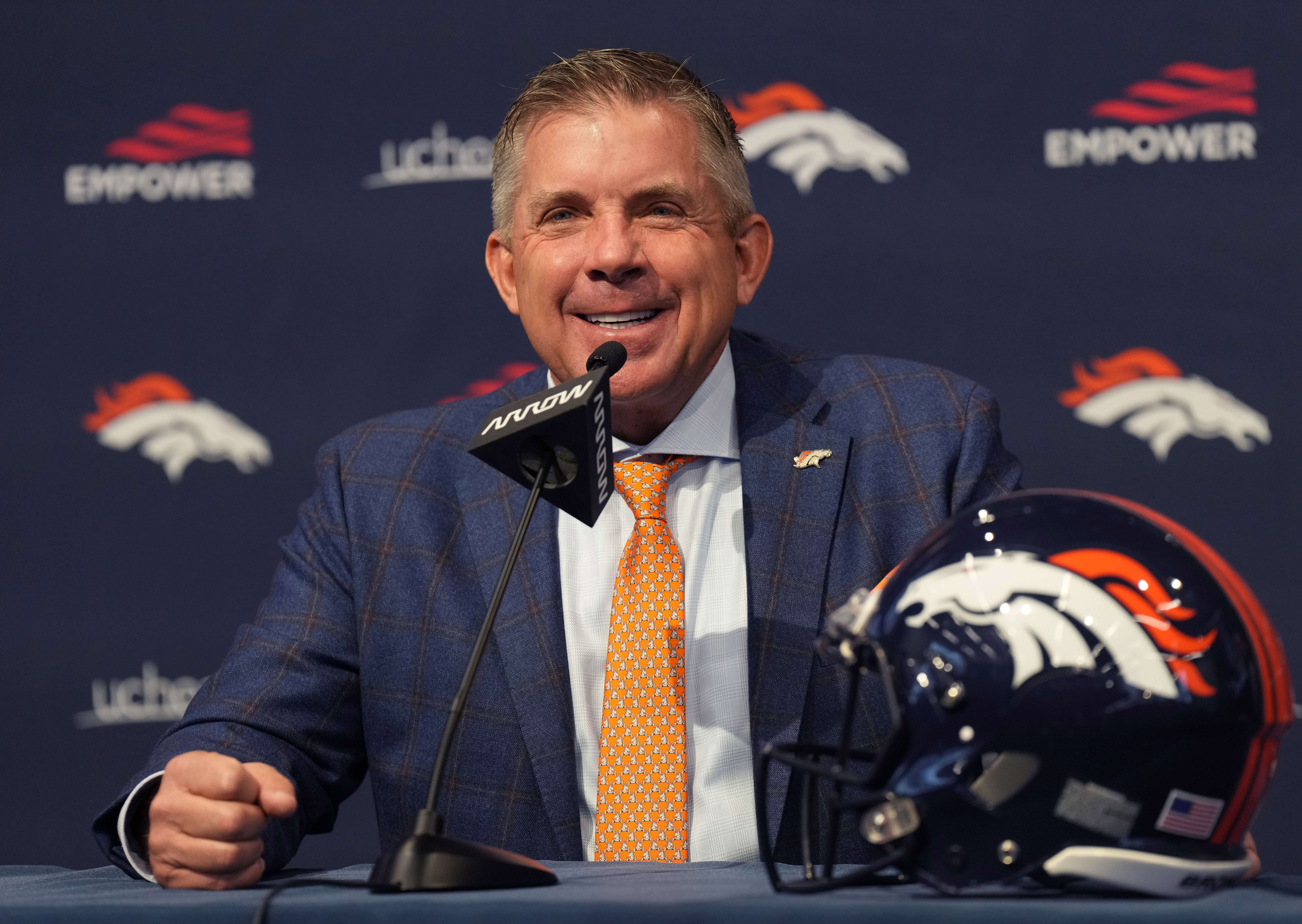 Denver Broncos head coach Sean Payton