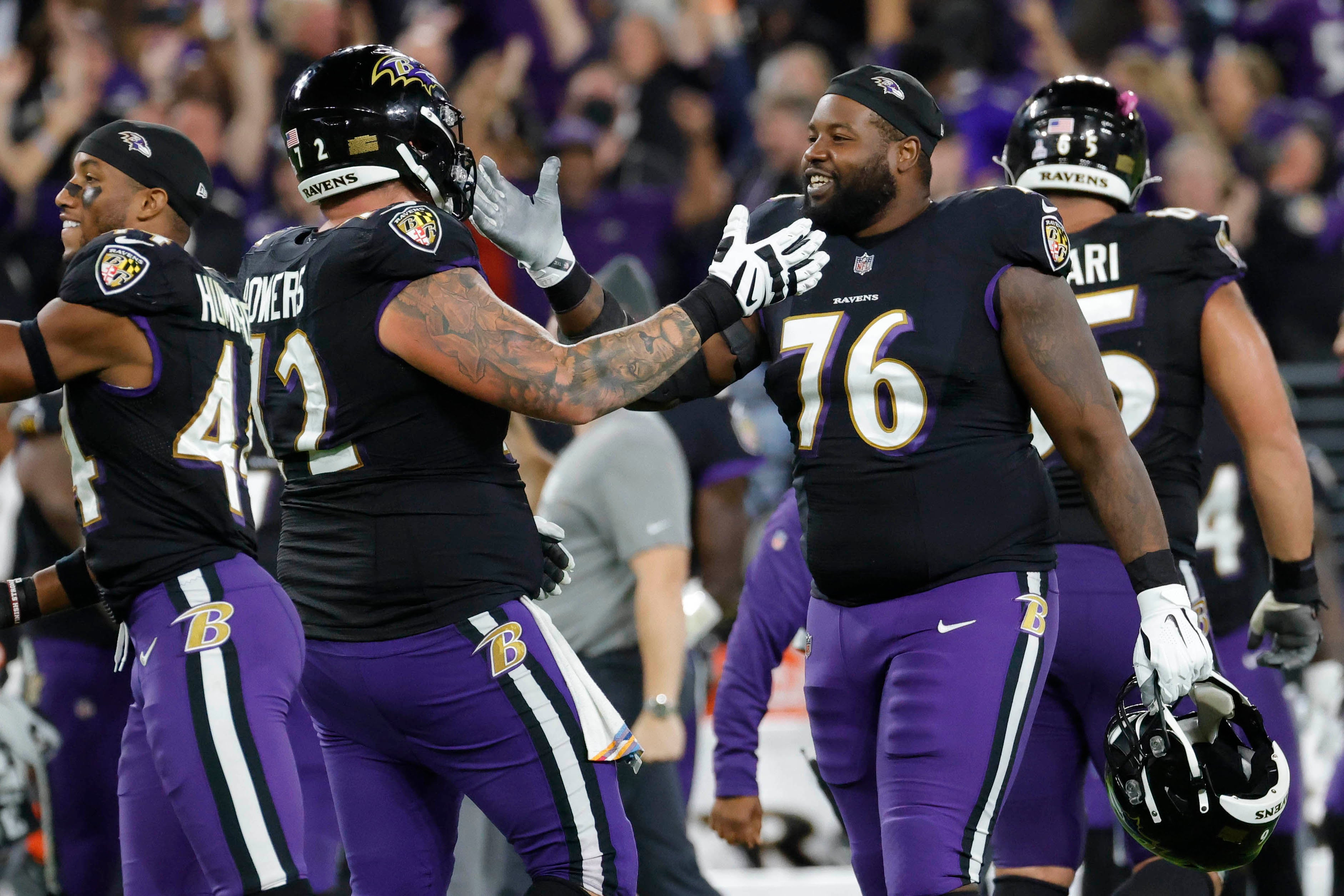 Baltimore Ravens right guard Ben Powers Denver broncos