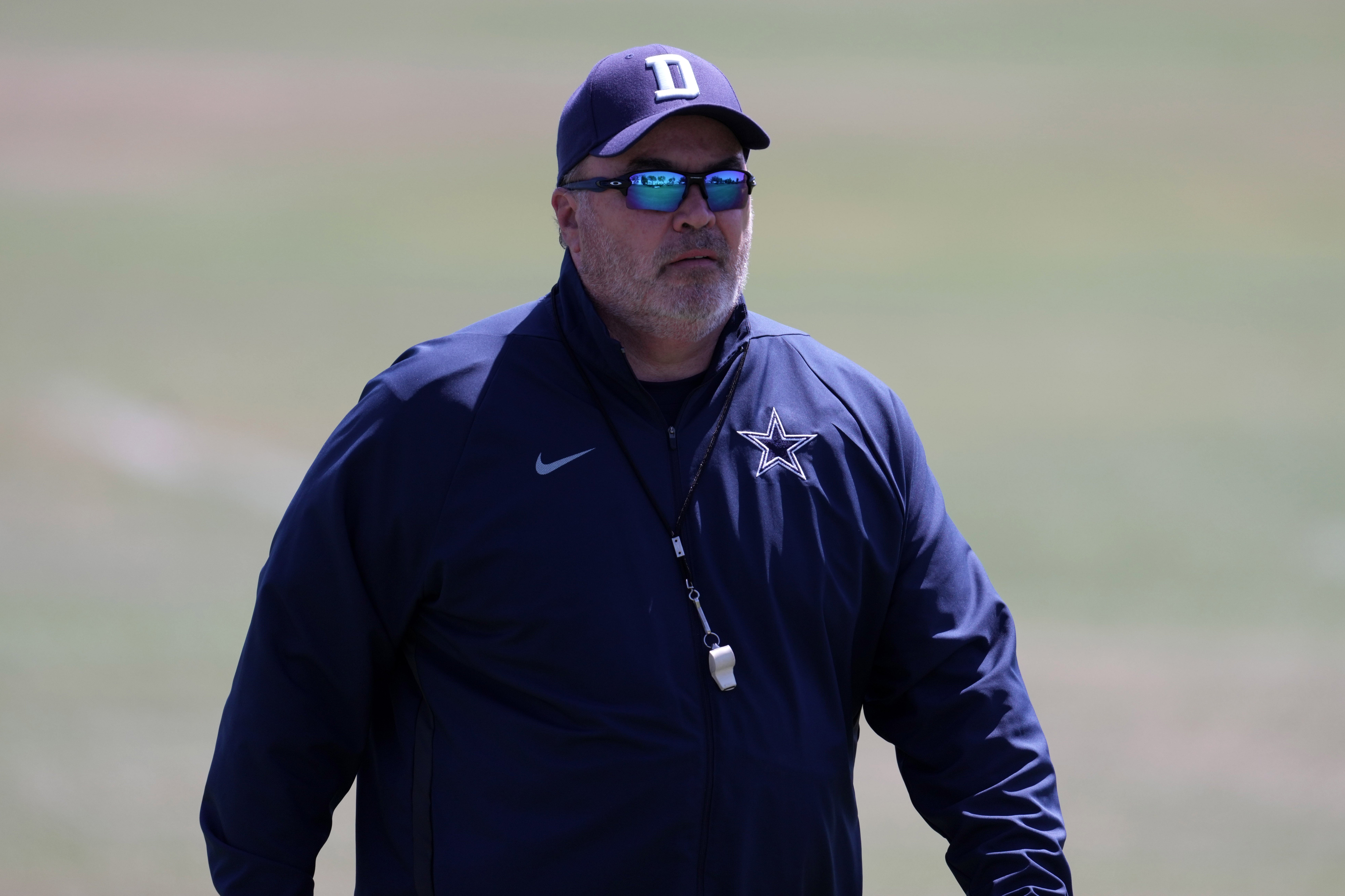 Dallas Cowboys head coach Mike McCarthy in practice