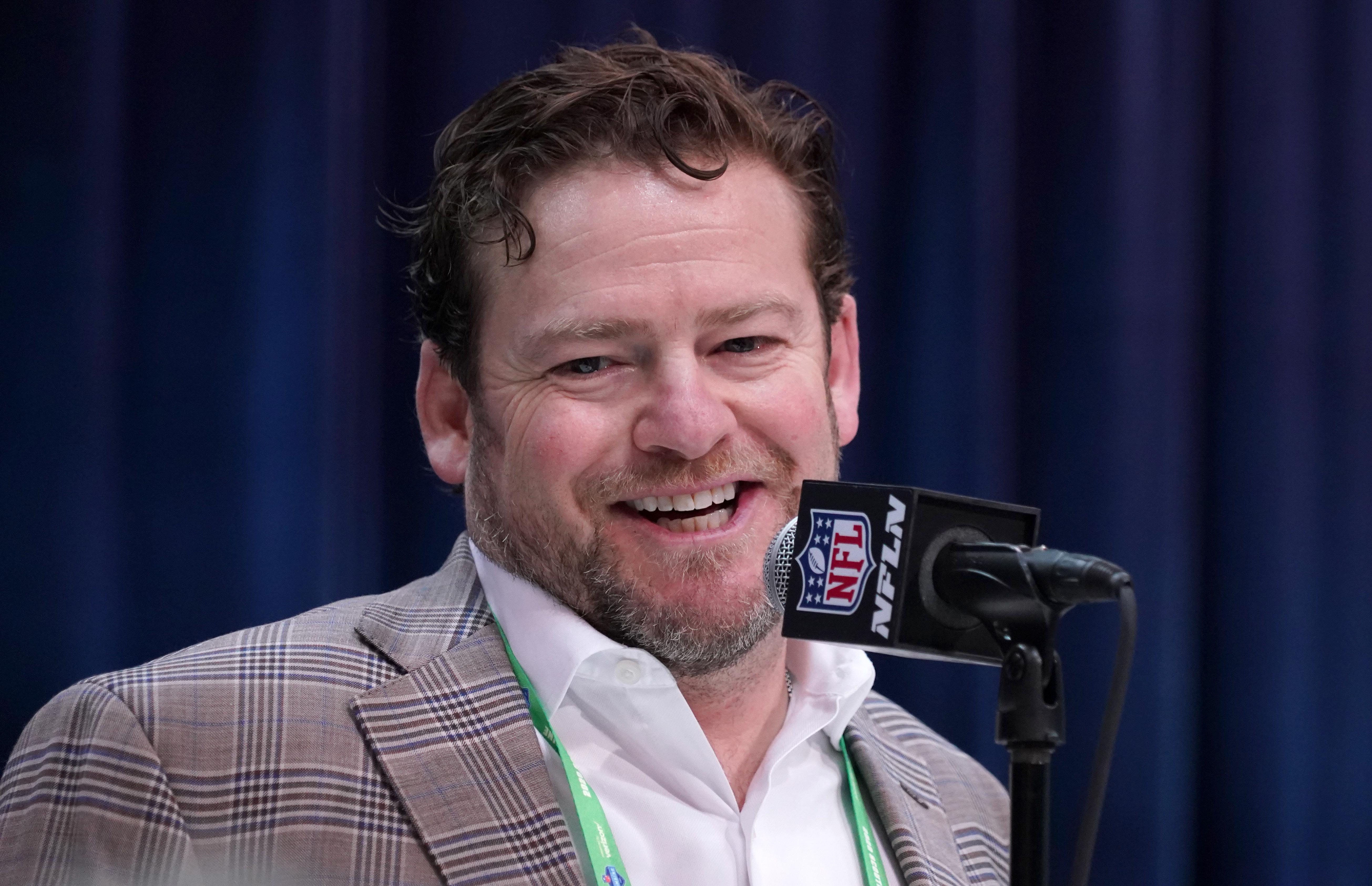 Feb 25, 2020; Indianapolis, Indiana, USA; Seattle Seahawks general manager John Schneider during the NFL Scouting Combine at the Indiana Convention Center.