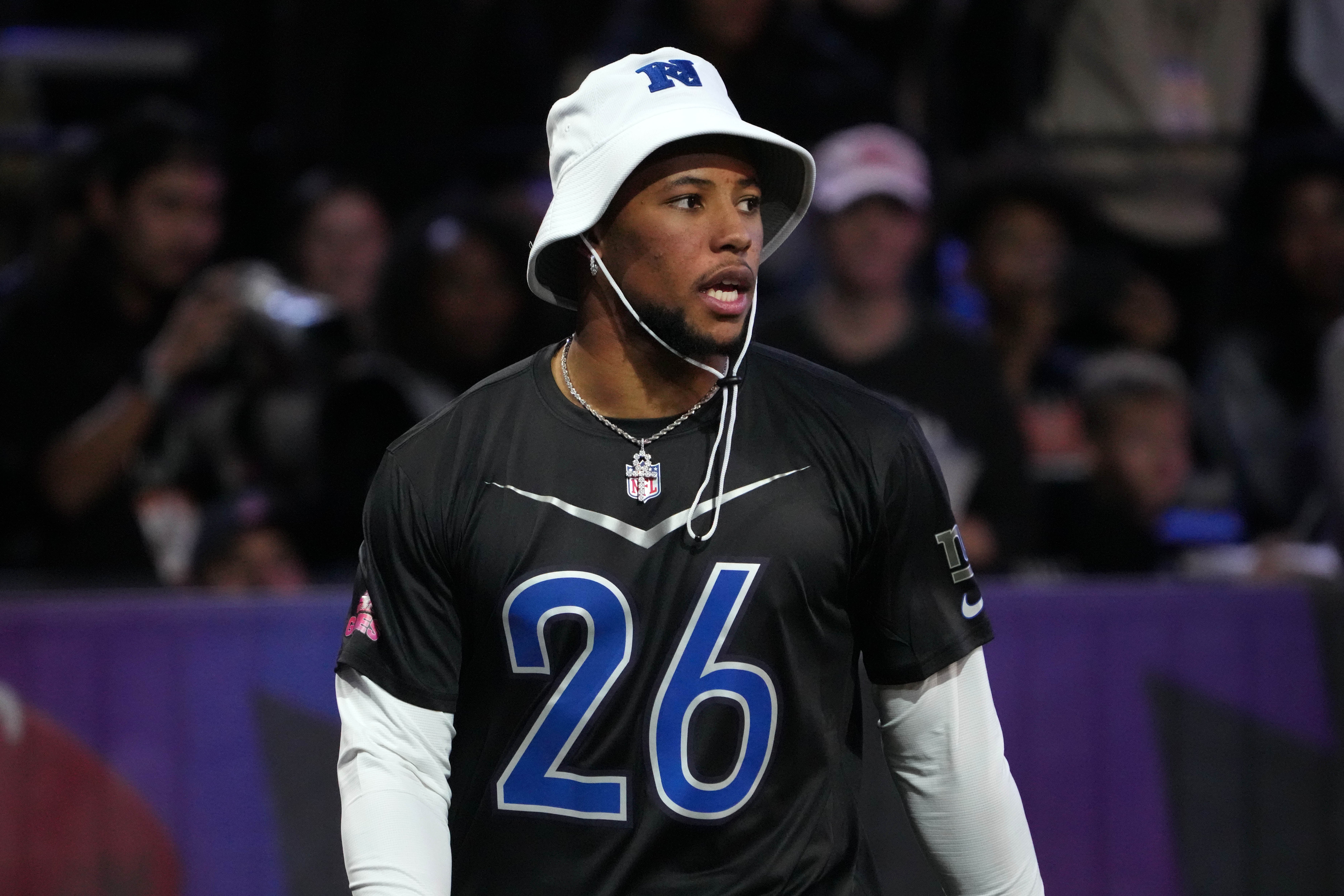 Saquon Barkley social media post 2023 Giants OTA News