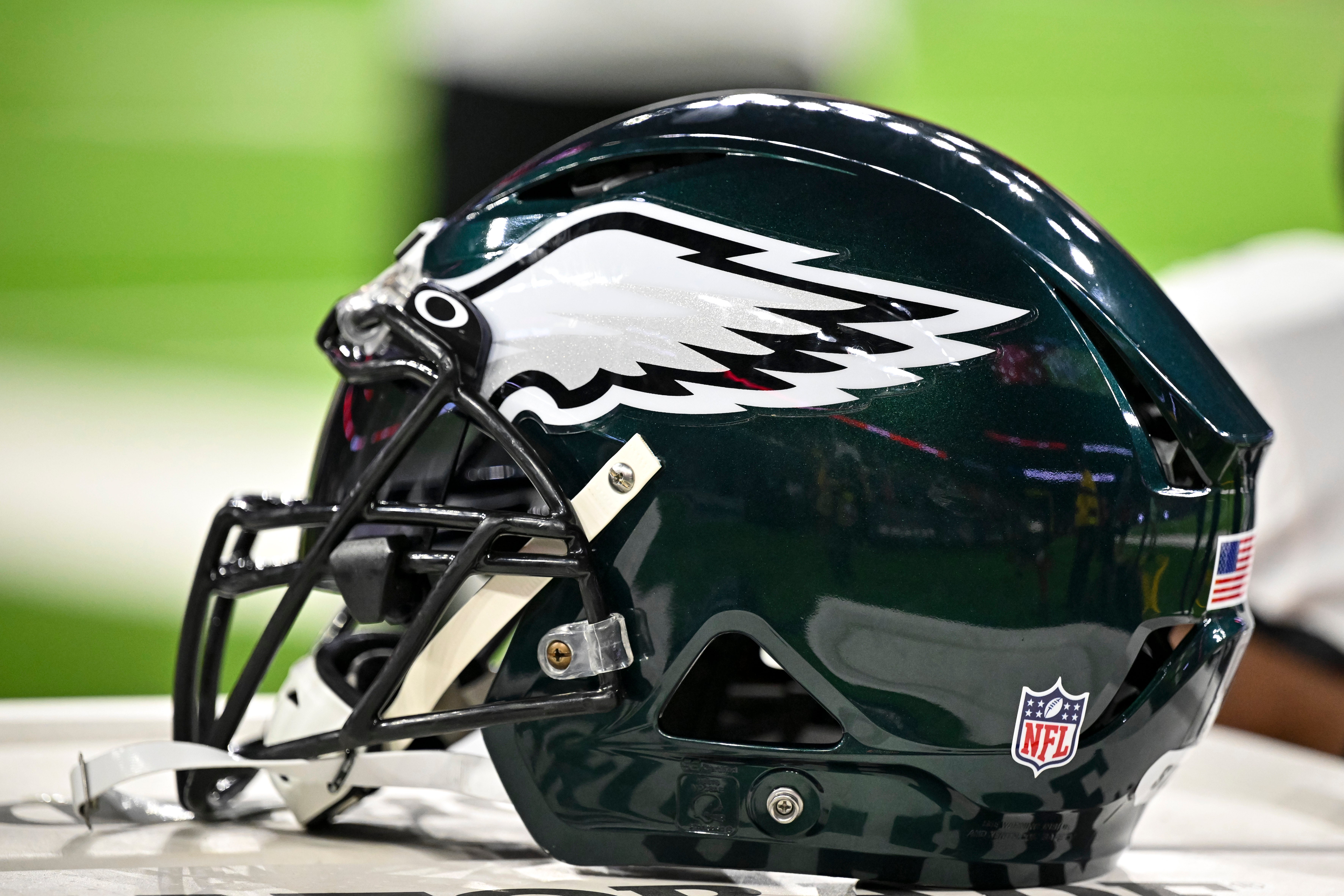 Philadelphia Eagles helmet on gameday.