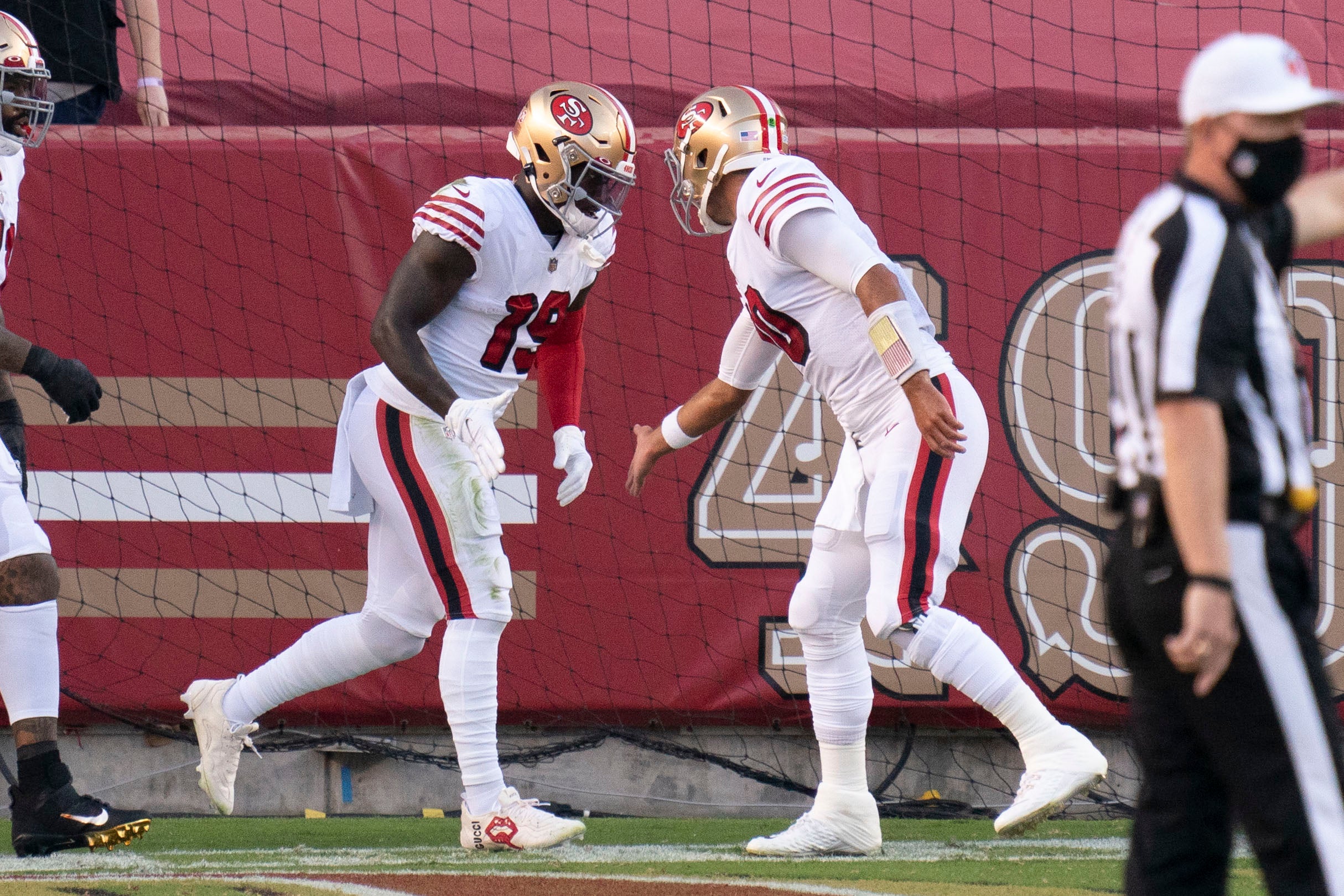 Jimmy Garoppolo Deebo Samuel San Francisco 49ers Las Vegas Raiders qb