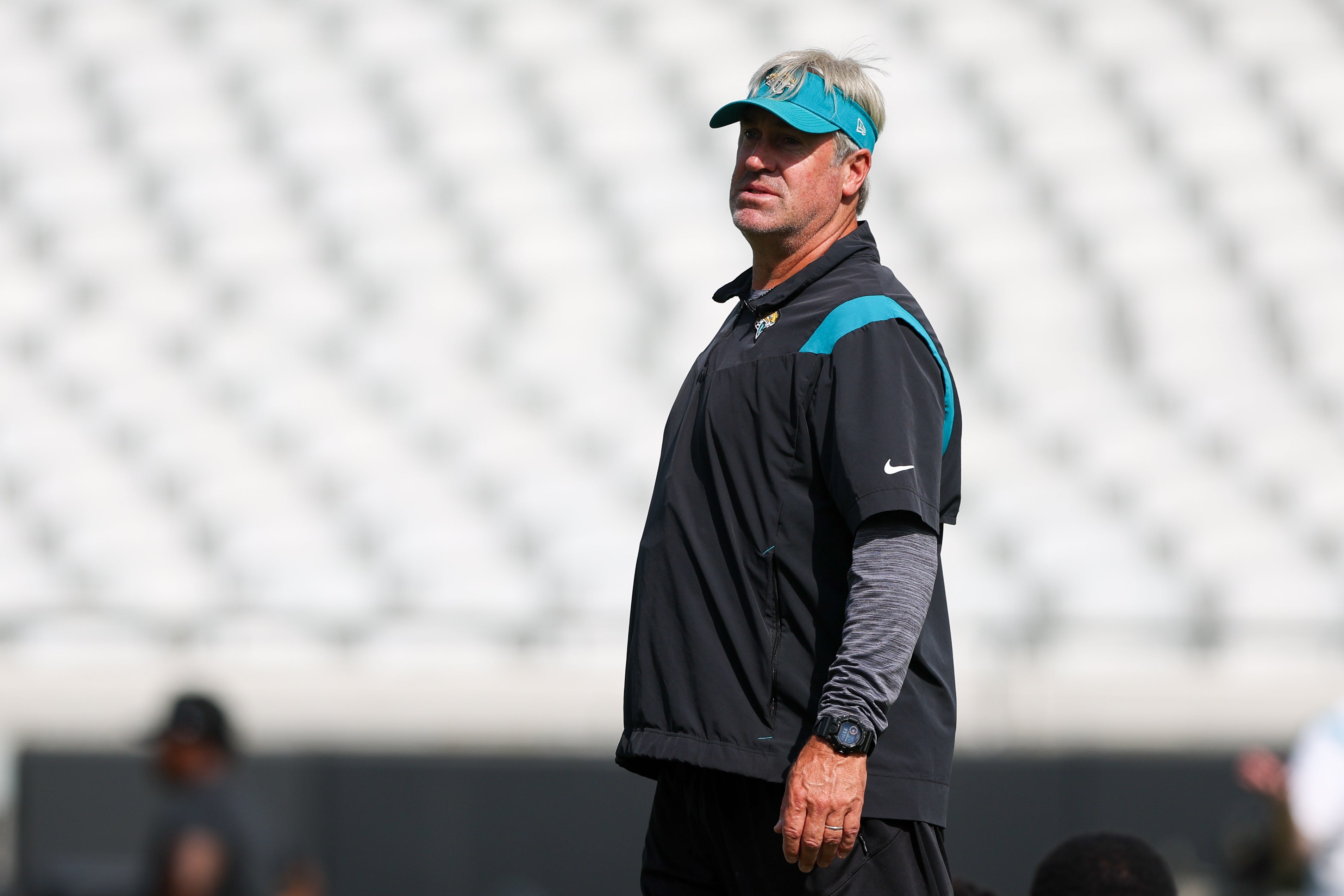 Jacksonville Jaguars HC Doug Pederson in practice.
