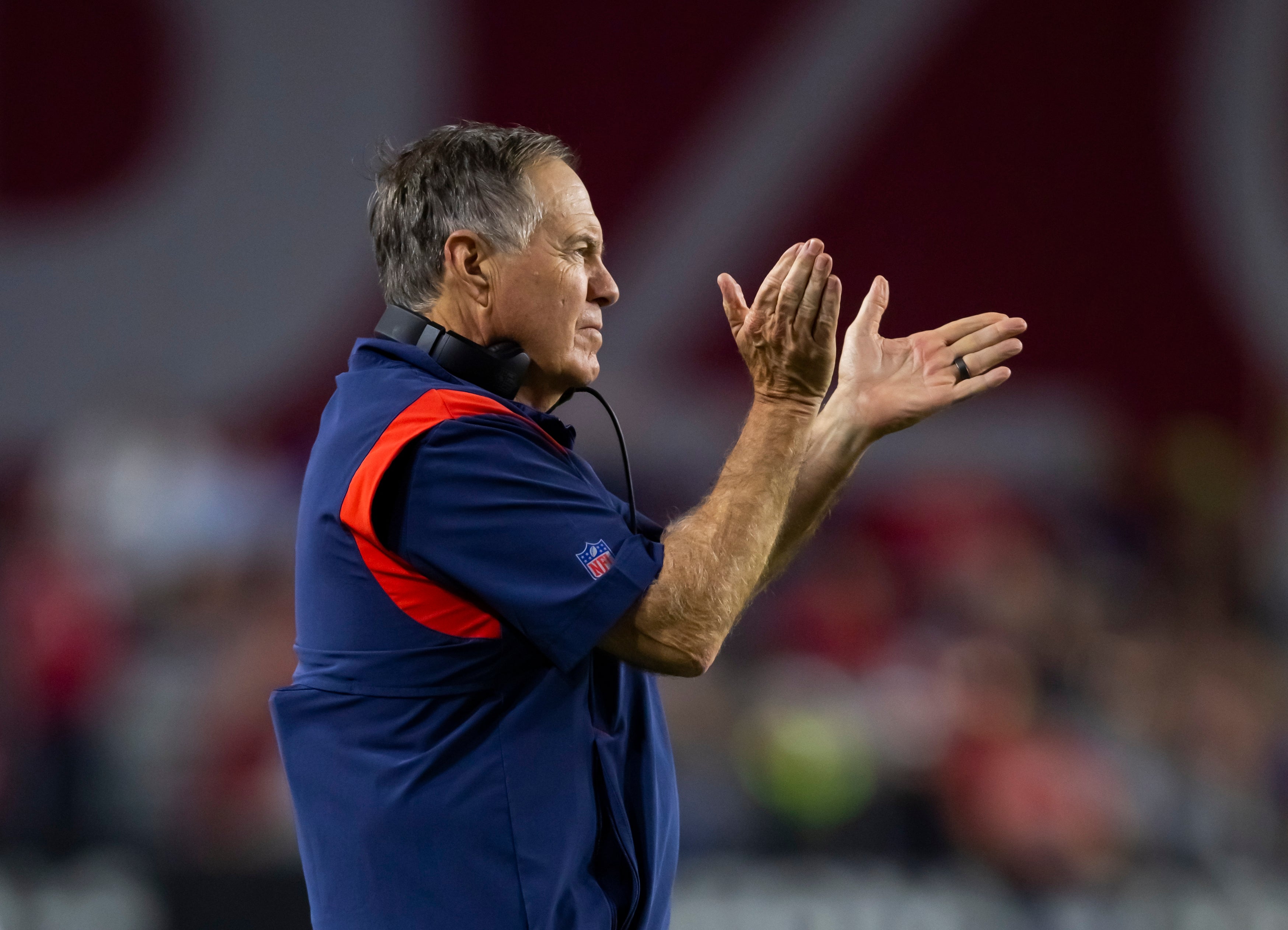 Bill Belichick celebrating