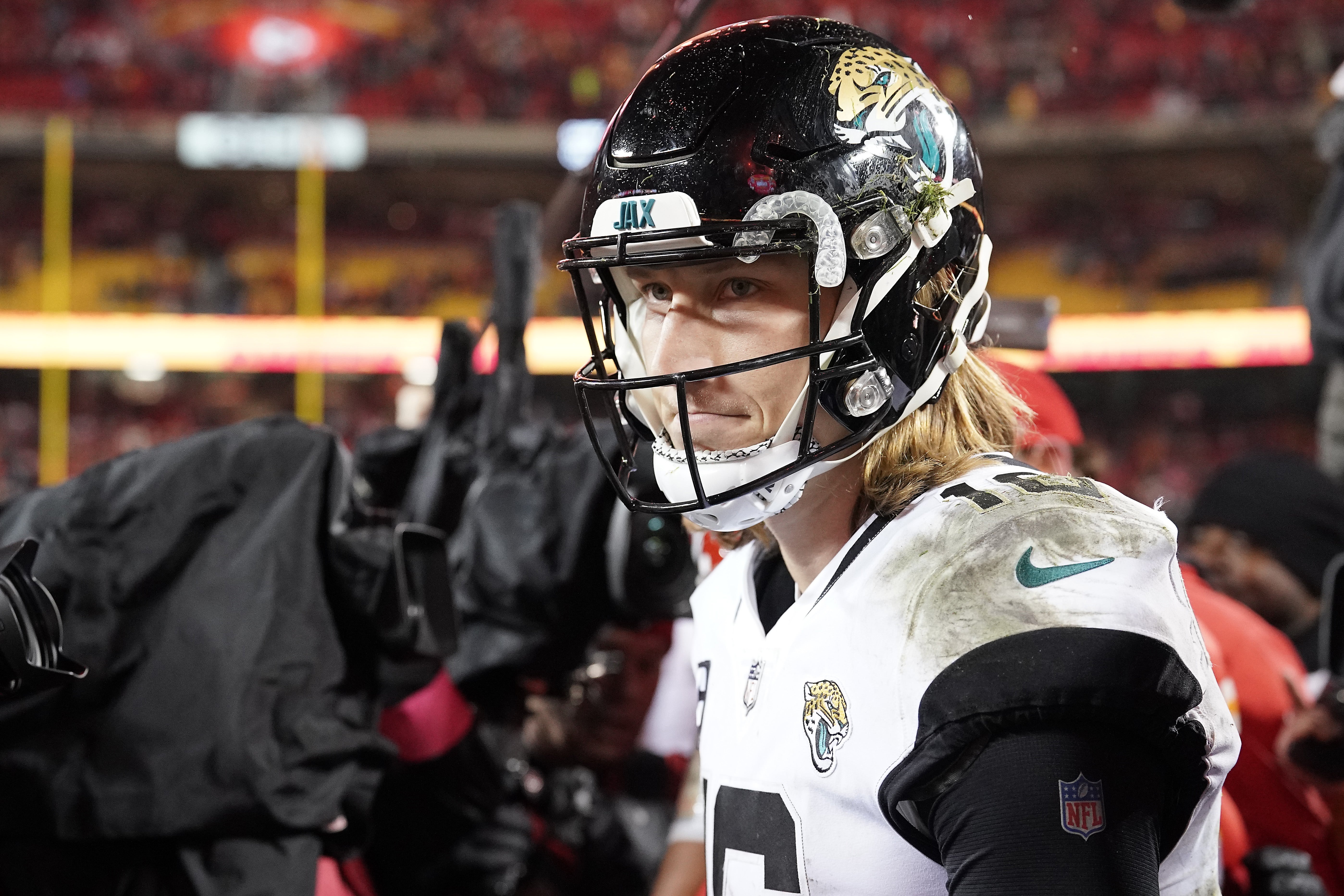 Jacksonville Jaguars QB Trevor Lawrence following first career playoff loss