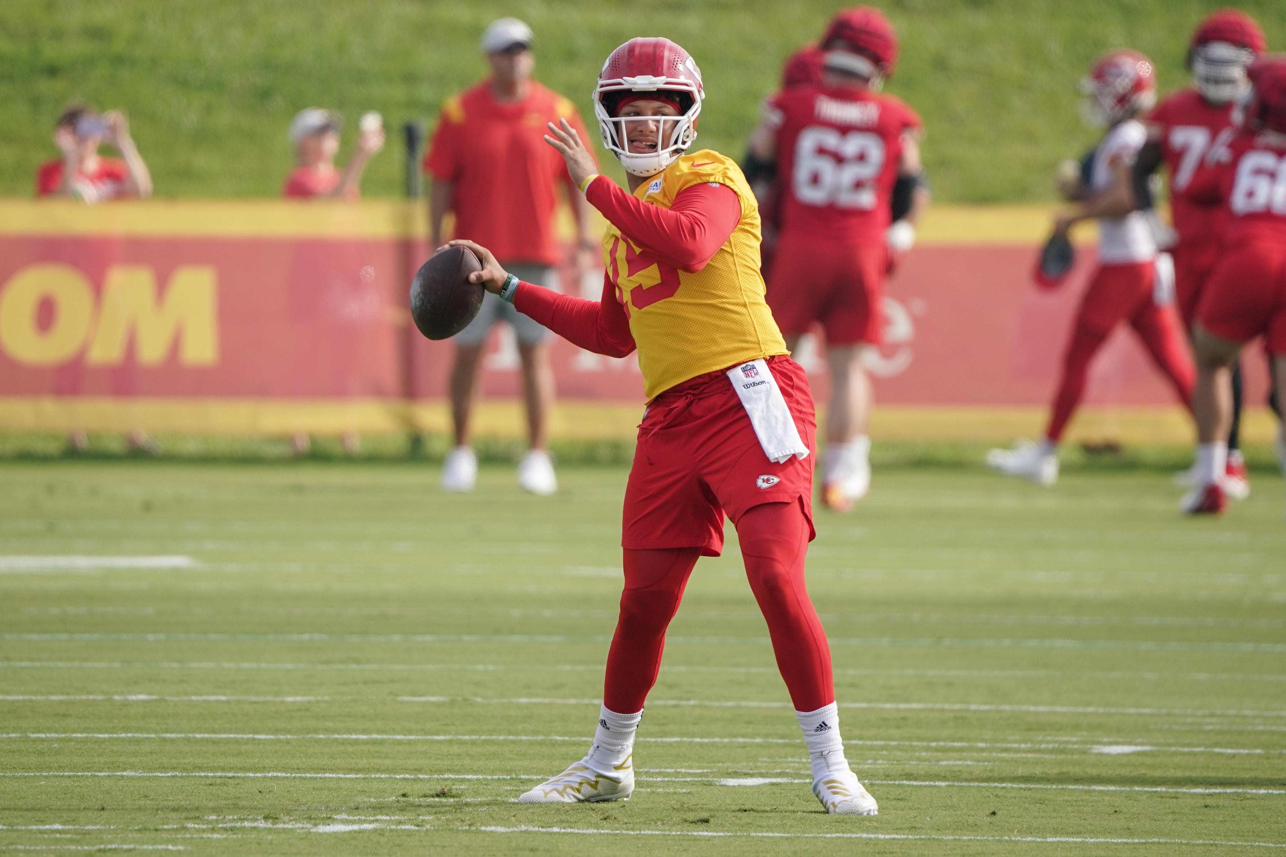 Kansas City Chiefs Patrick Mahomes at training camp