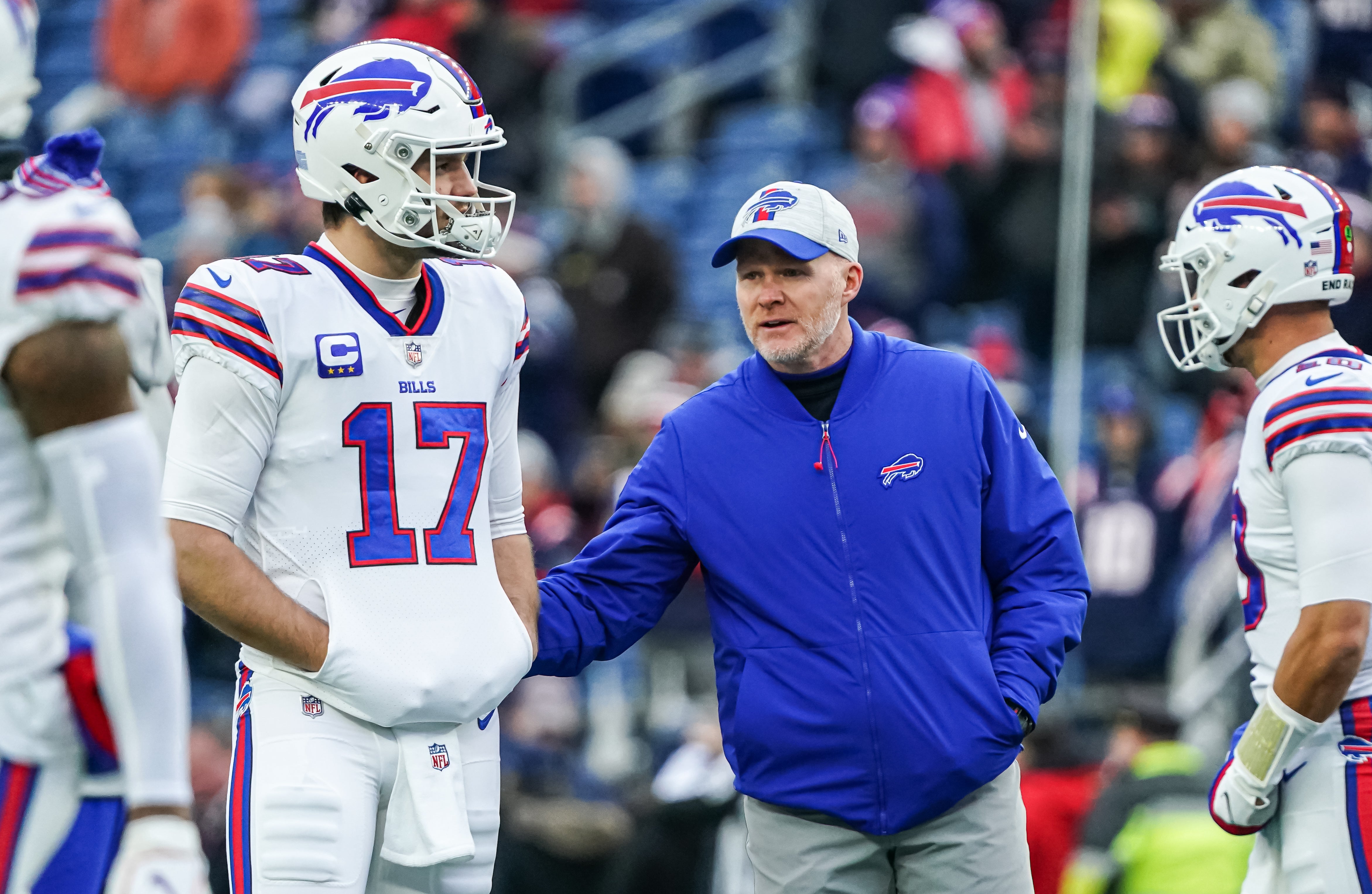 Buffalo Bills QB Josh Allen with HC Sean McDermott