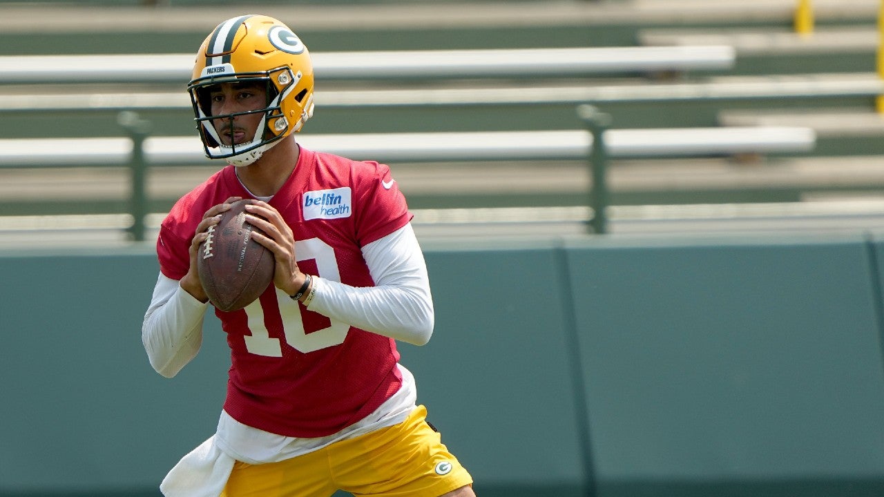 Green Bay Packers quarterback Jordan Love (10) is shown during organized team activities Tuesday, May 23, 2023 in Green Bay, Wis.