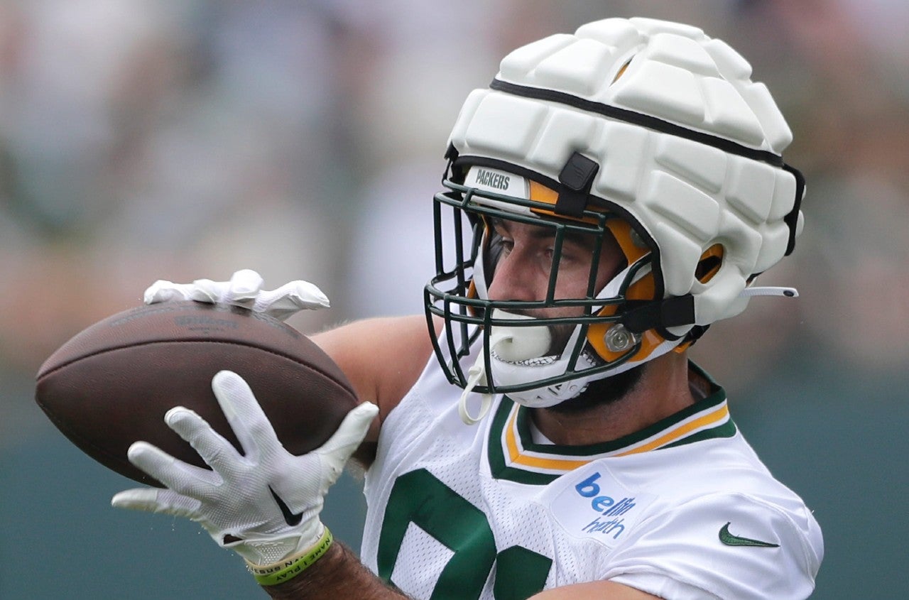 Green Bay Packers tight end Josiah Deguara (81) during the first day of practice of theGreen Bay Packers 2023 training camp on Wednesday, July 26, 2023 at Ray NitschkeField in Green Bay, Wis.