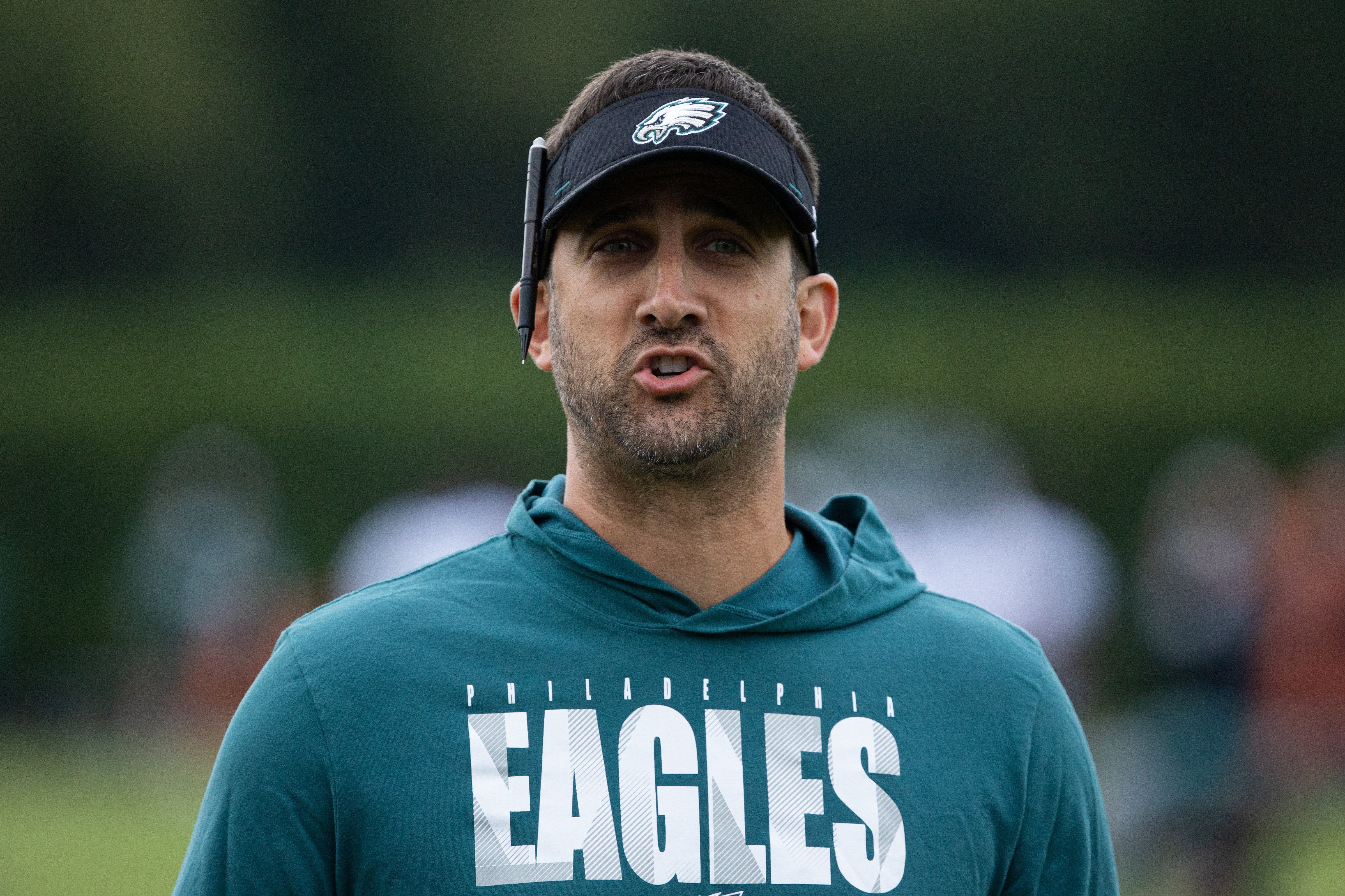 Philadelphia Eagles head coach Nick Sirianni in training camp