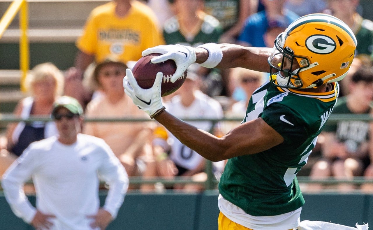 Green Bay Packers cornerback Carrington Valentine (37) practices during the second day of the team's 2023 training camp on Thursday, July 27, 2023, at Ray Nitschke Field in Green Bay, Wis. Seeger Gray/USA TODAY NETWORK-Wisconsin